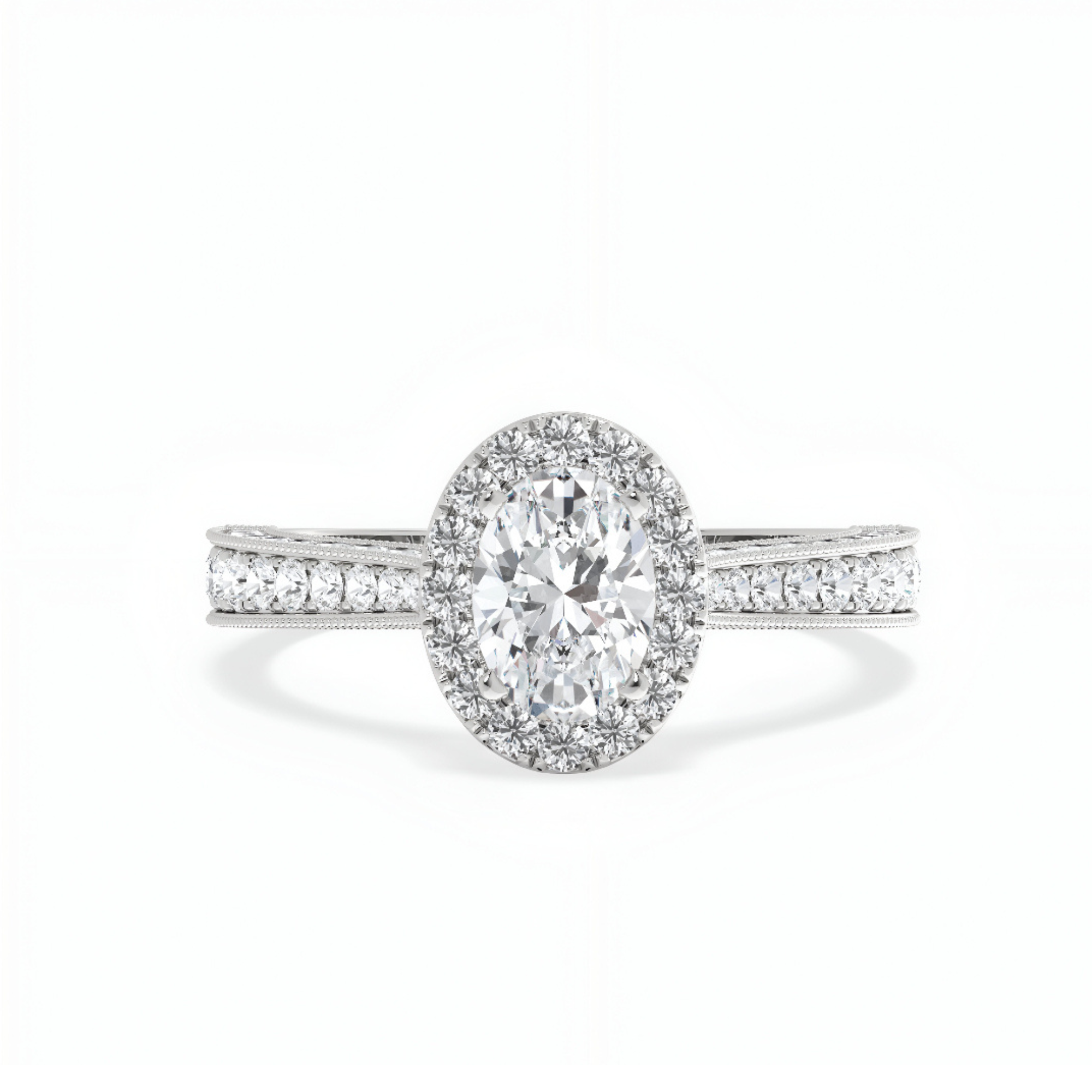 1 CT Victorian Oval Diamond Ring