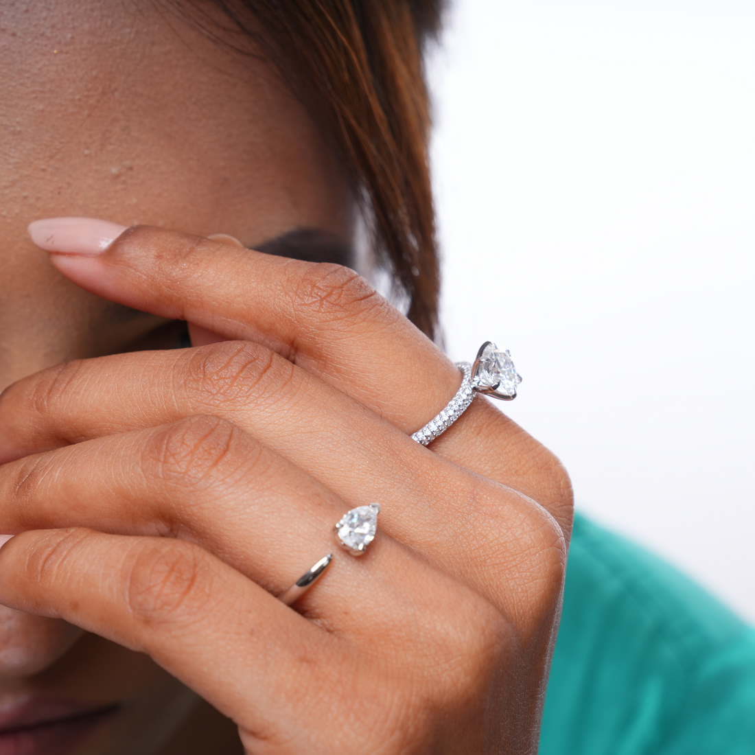 Genevieve Pear Diamond Ring