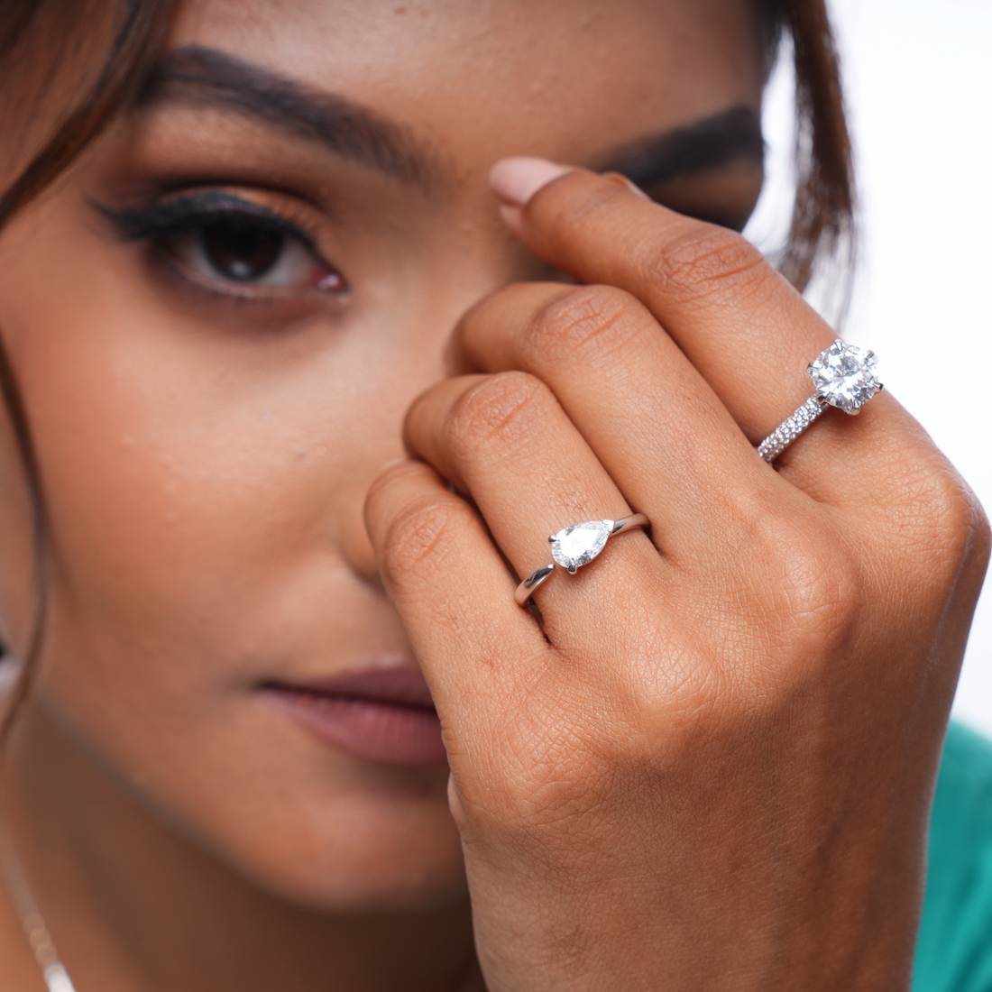 Genevieve Pear Diamond Ring