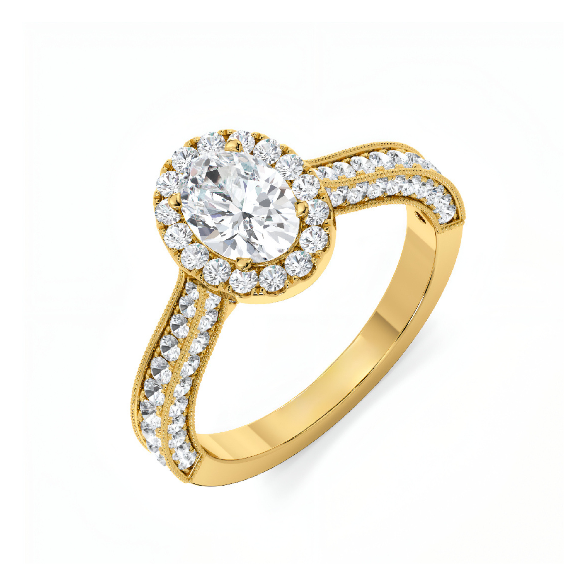 1 CT Victorian Oval Diamond Ring
