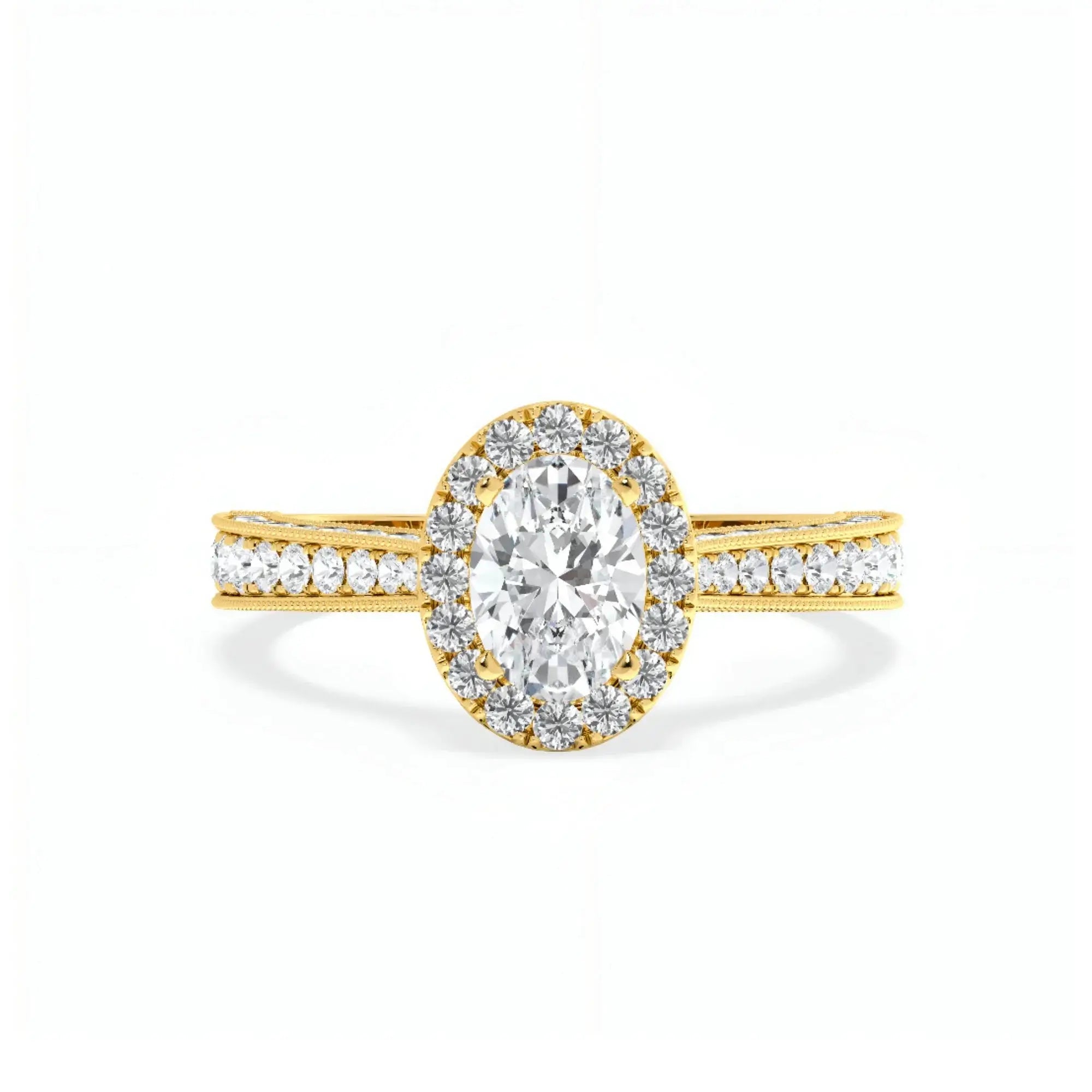 1 CT Victorian Oval Diamond Ring