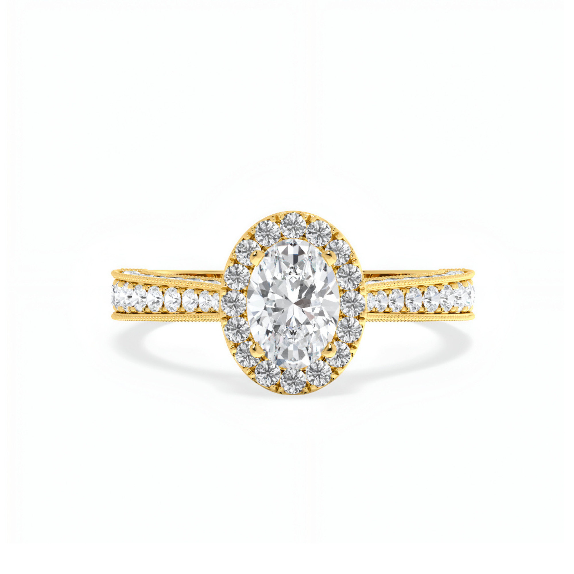 1 CT Victorian Oval Diamond Ring
