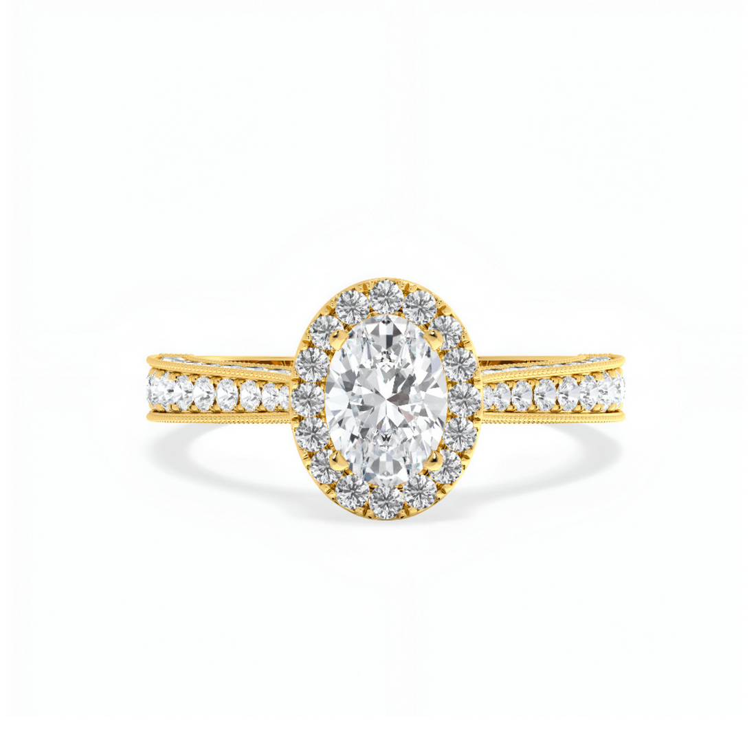 1 CT Victorian Oval Diamond Ring