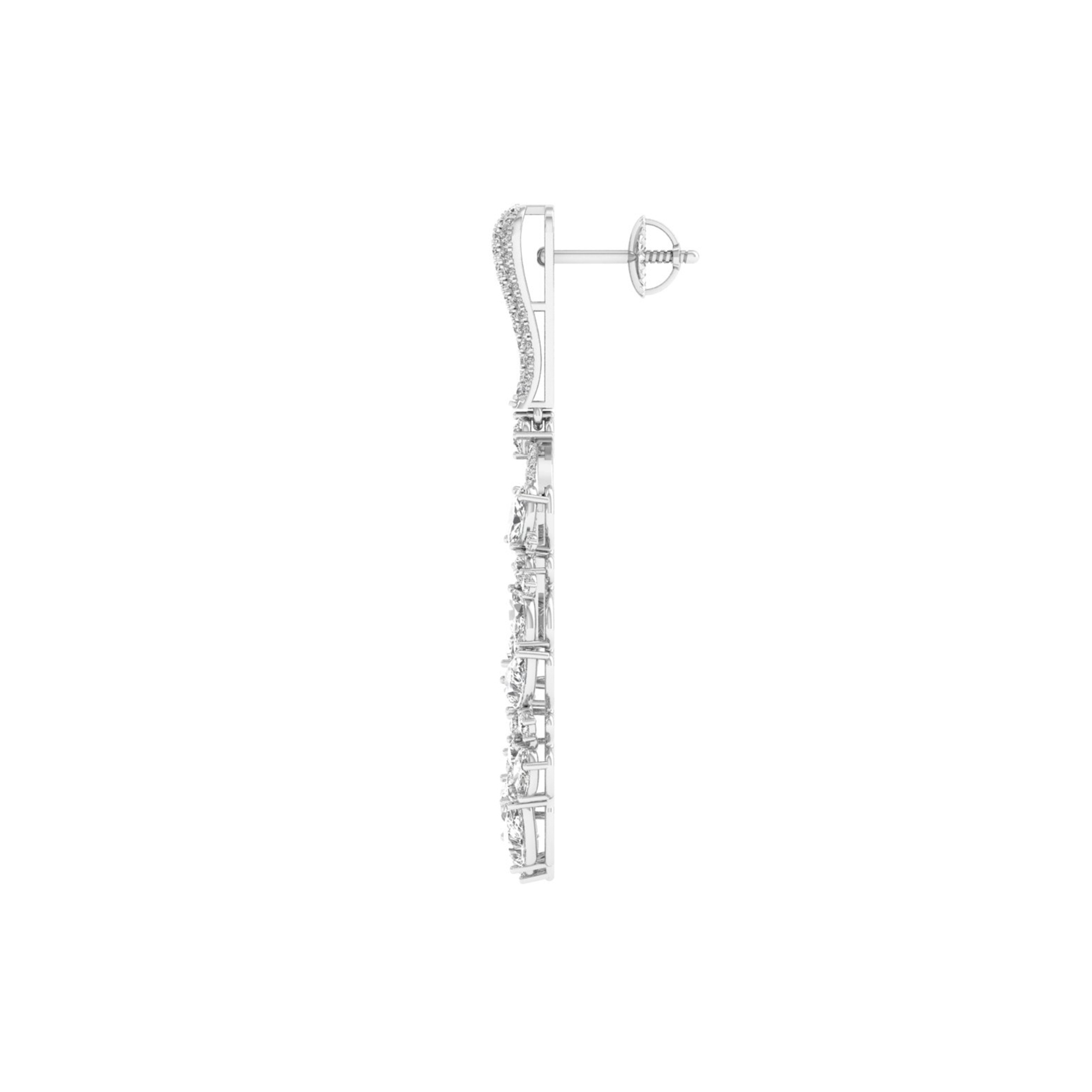 6 CT Nova Fleur Diamond Danglers