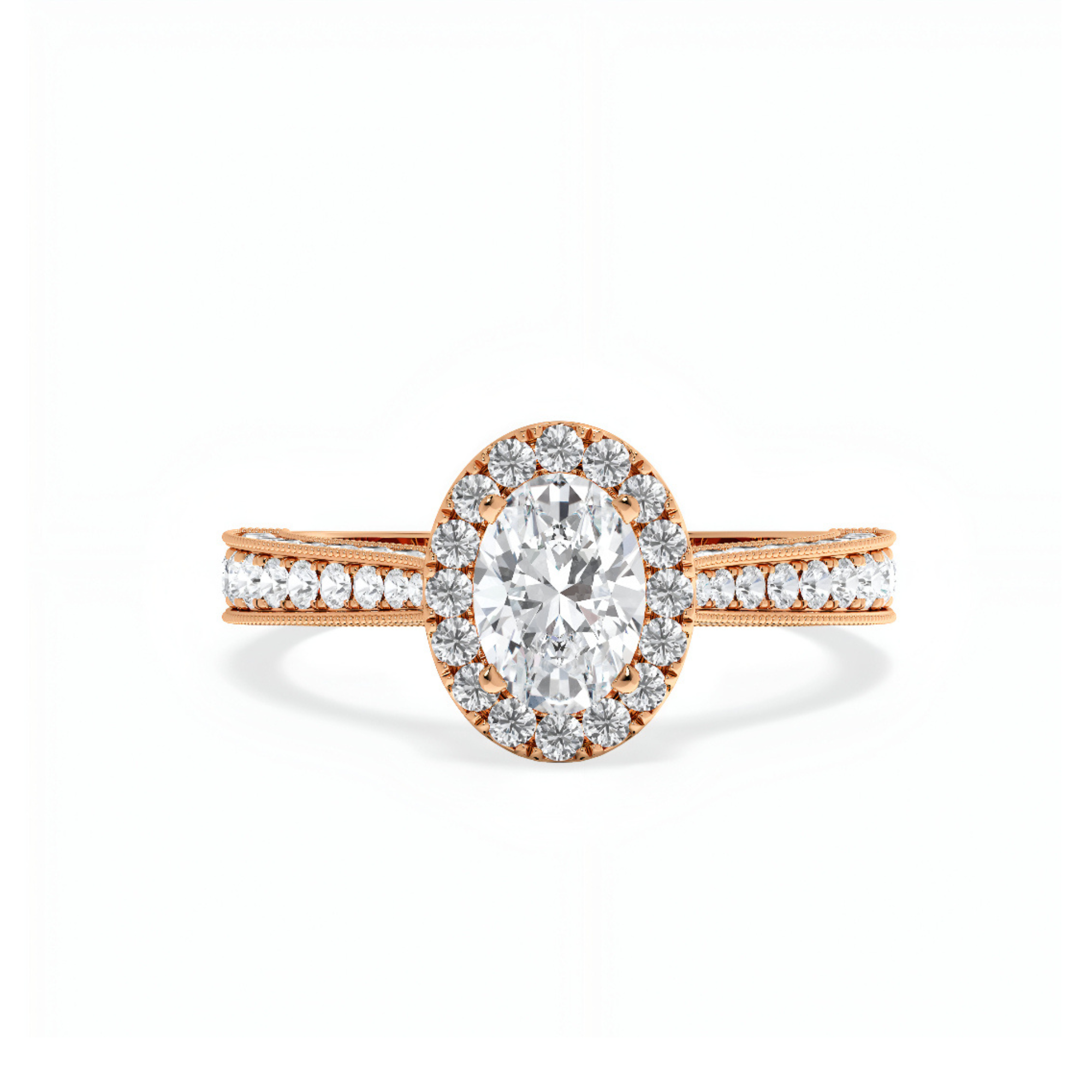 1 CT Victorian Oval Diamond Ring