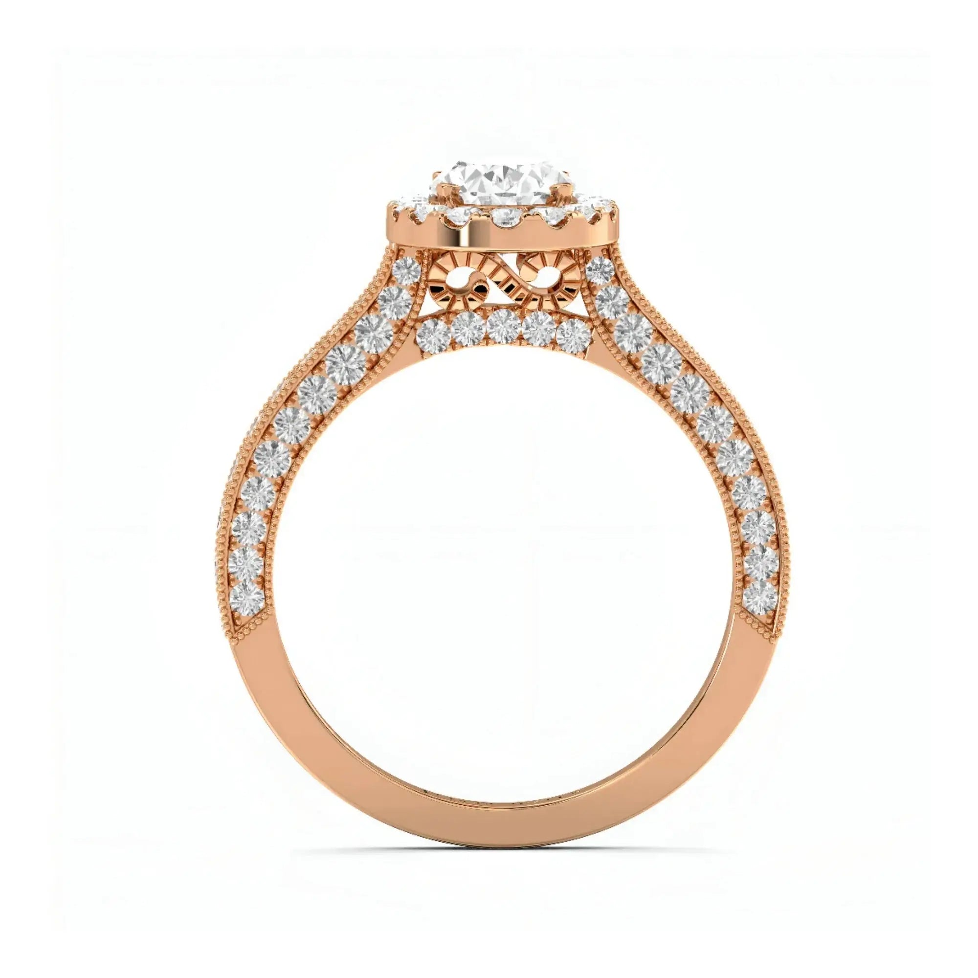 1 CT Victorian Oval Diamond Ring