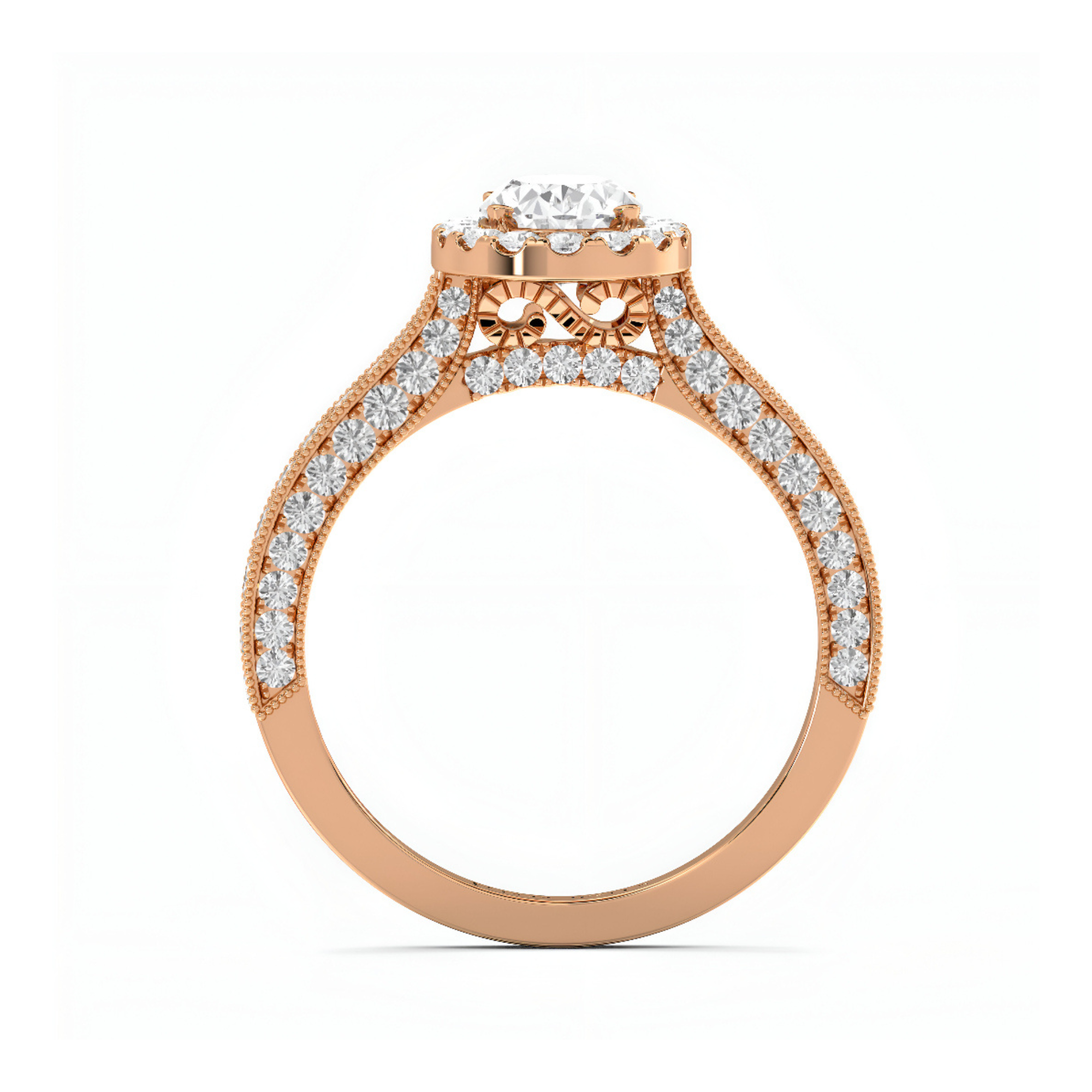 1 CT Victorian Oval Diamond Ring