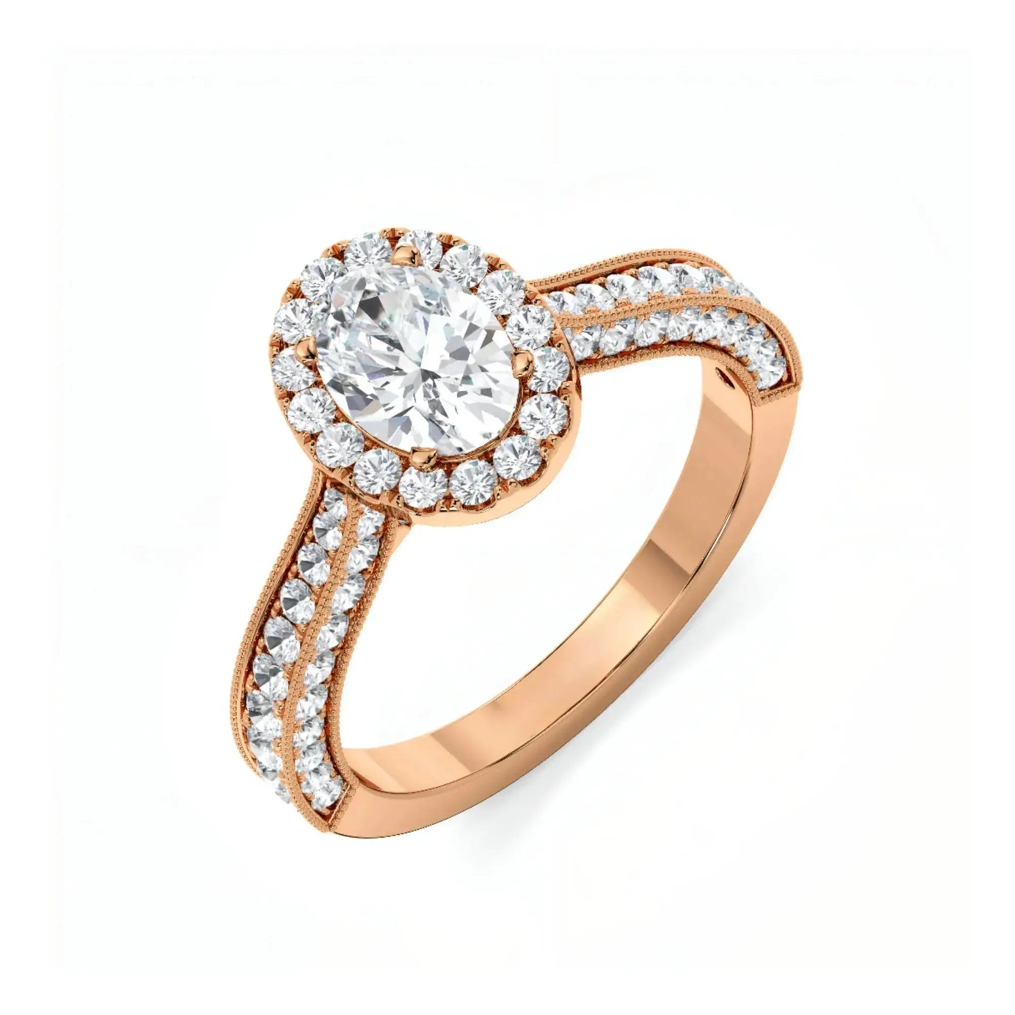 1 CT Victorian Oval Diamond Ring