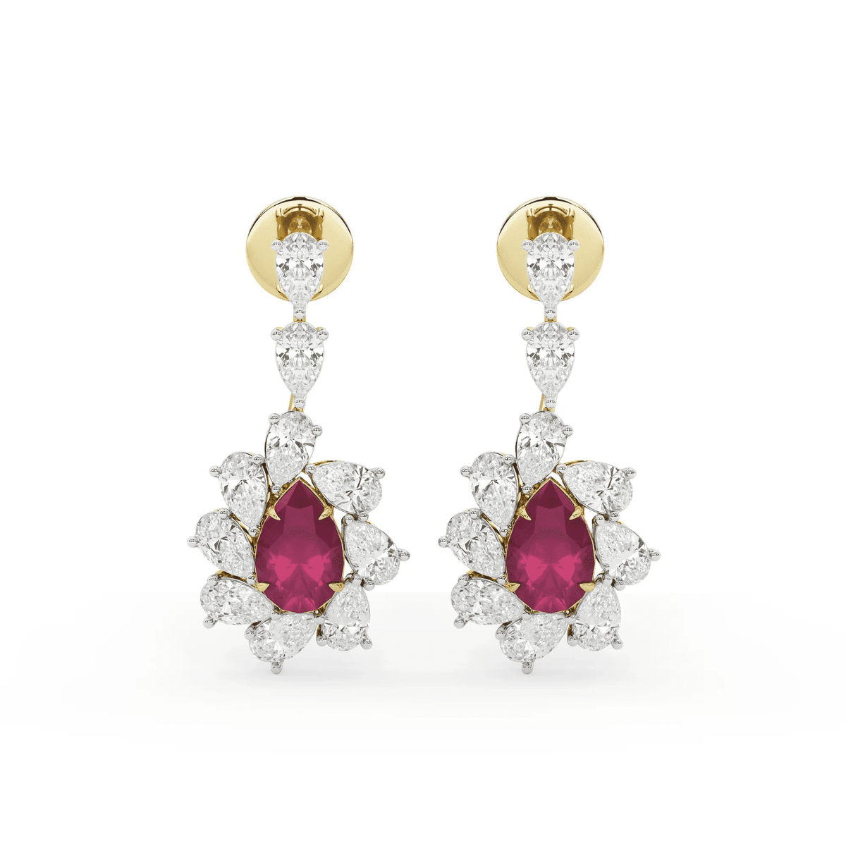 Lab Grown Astra Ruby Diamond Drops | 100% Certified Diamond – Solitique