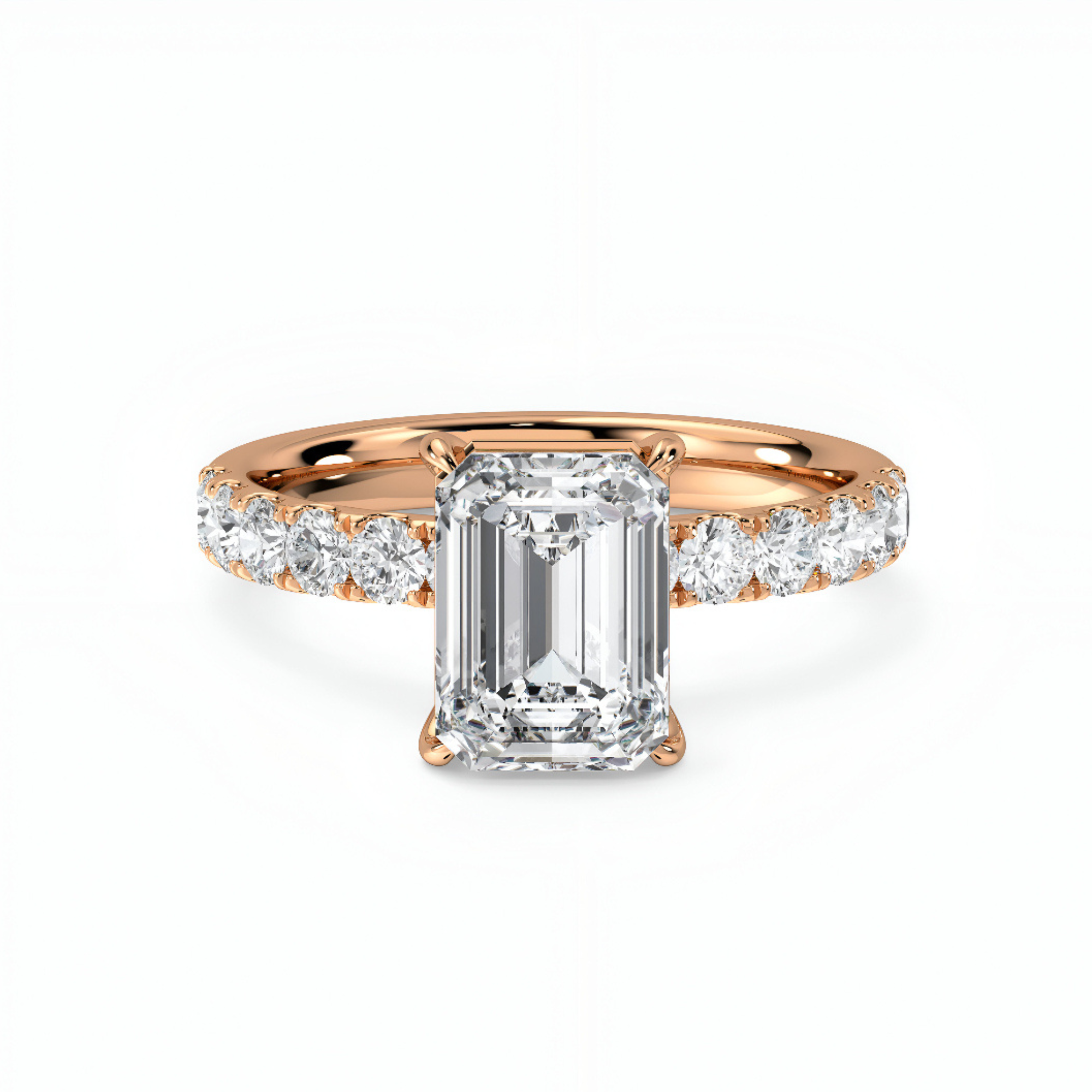3 CT Zephyr Emerald  Cut Diamond Ring