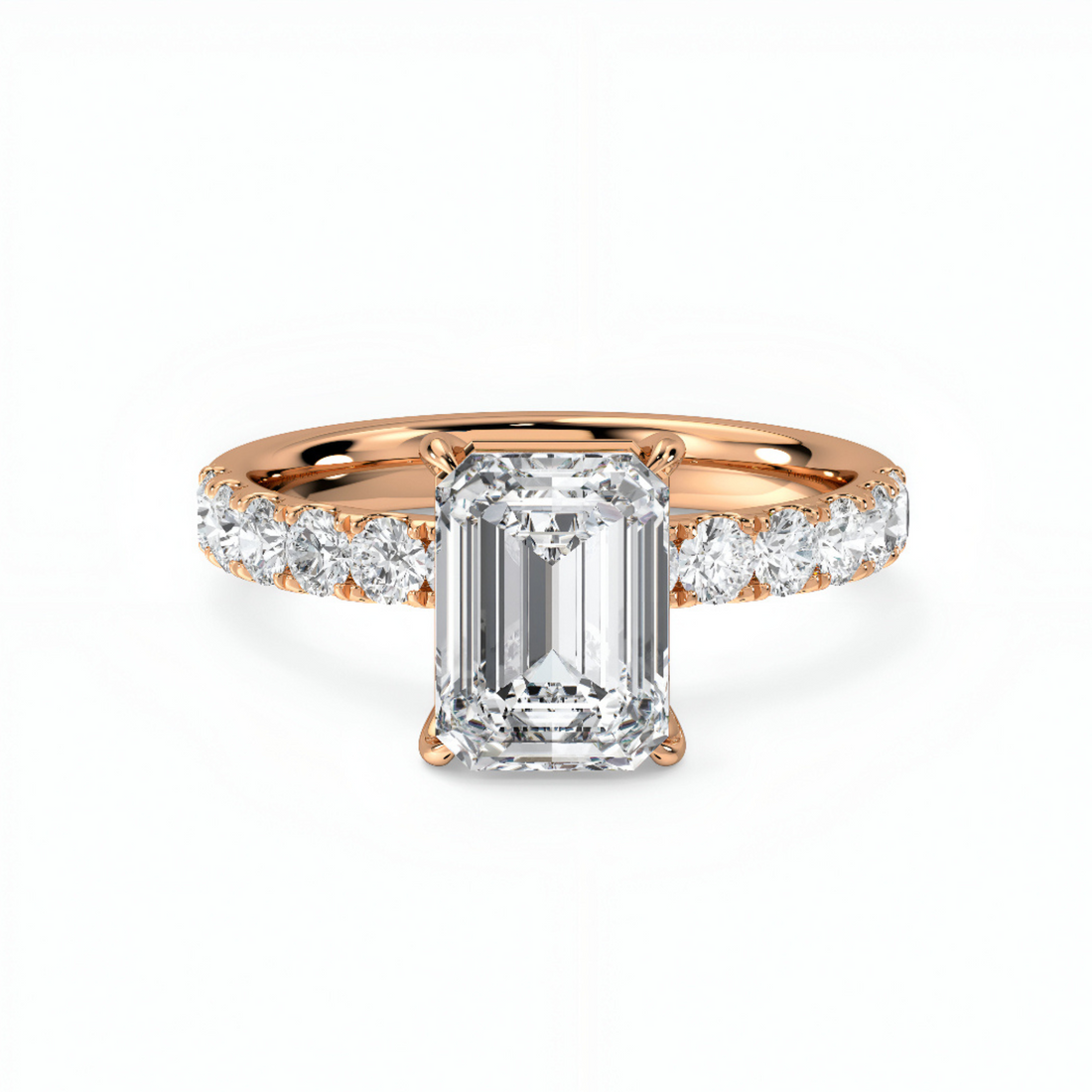 3 CT Zephyr Emerald  Cut Diamond Ring