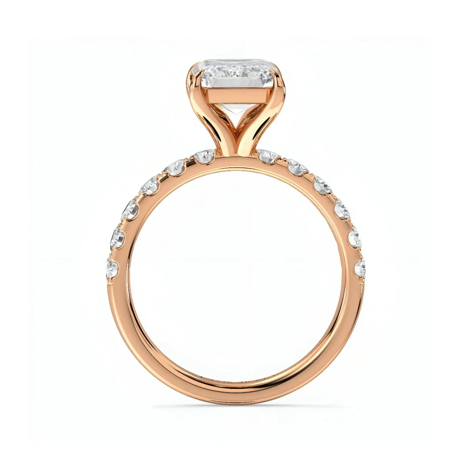 3 CT Zephyr Emerald  Cut Diamond Ring