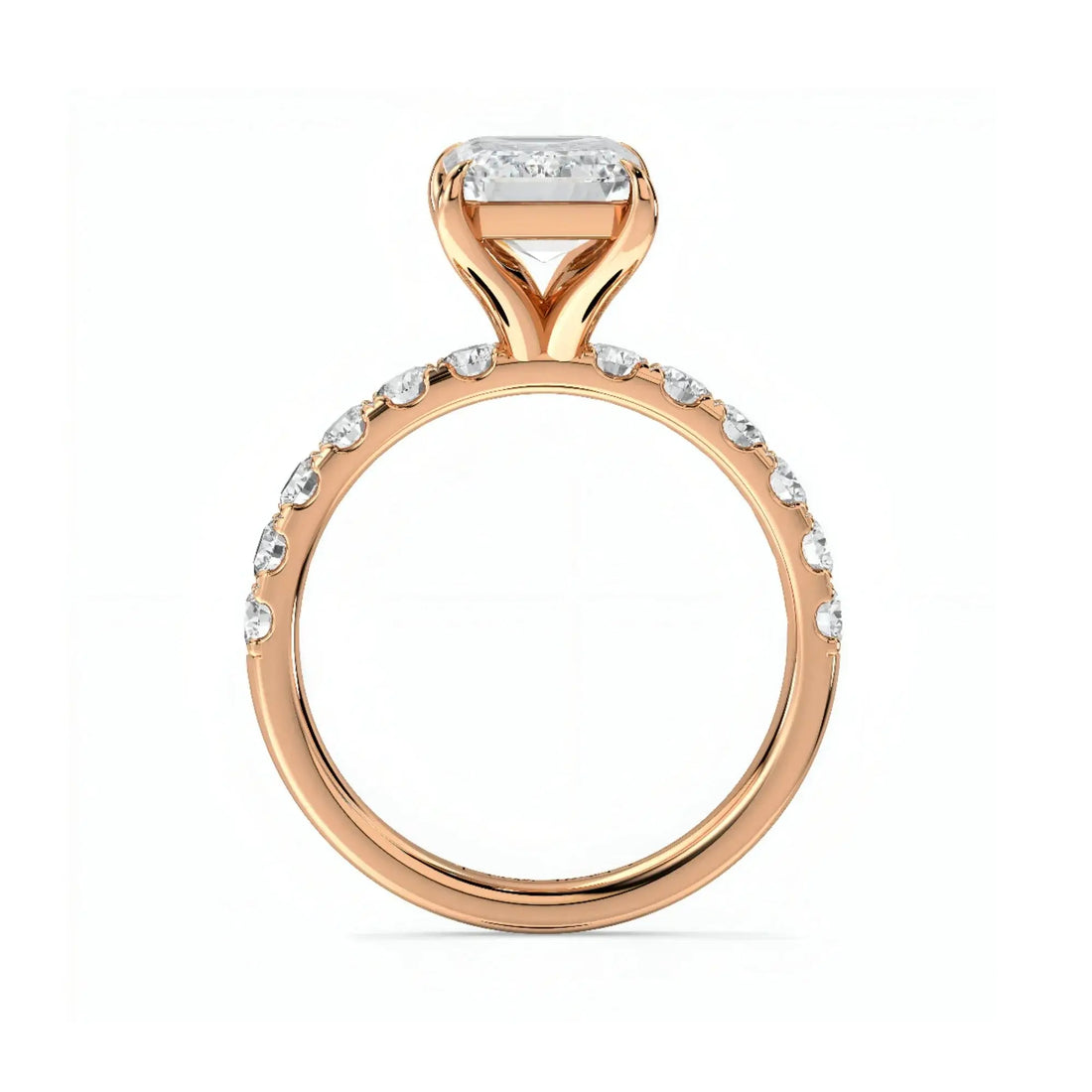 3 CT Zephyr Emerald  Cut Diamond Ring