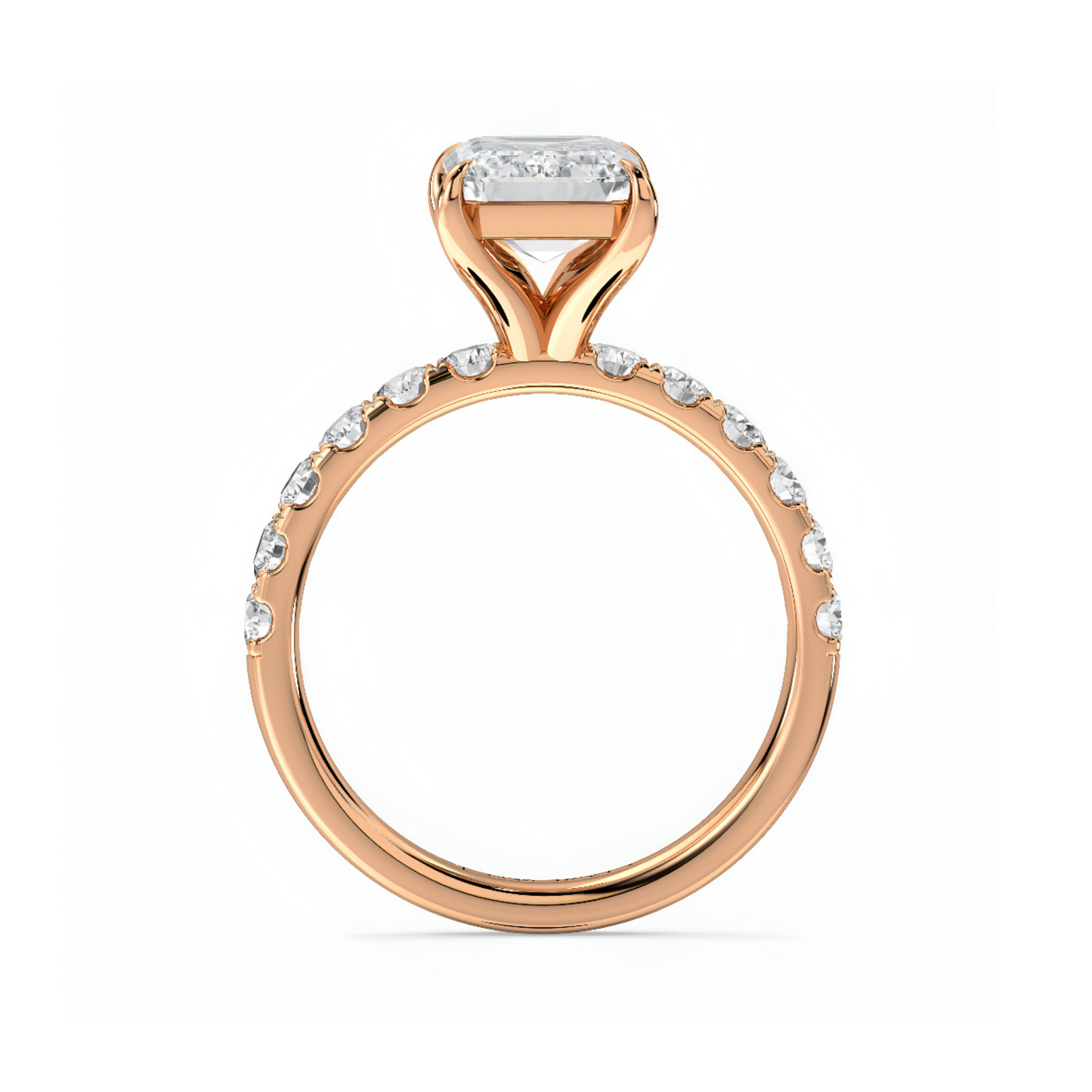 3 CT Zephyr Emerald  Cut Diamond Ring