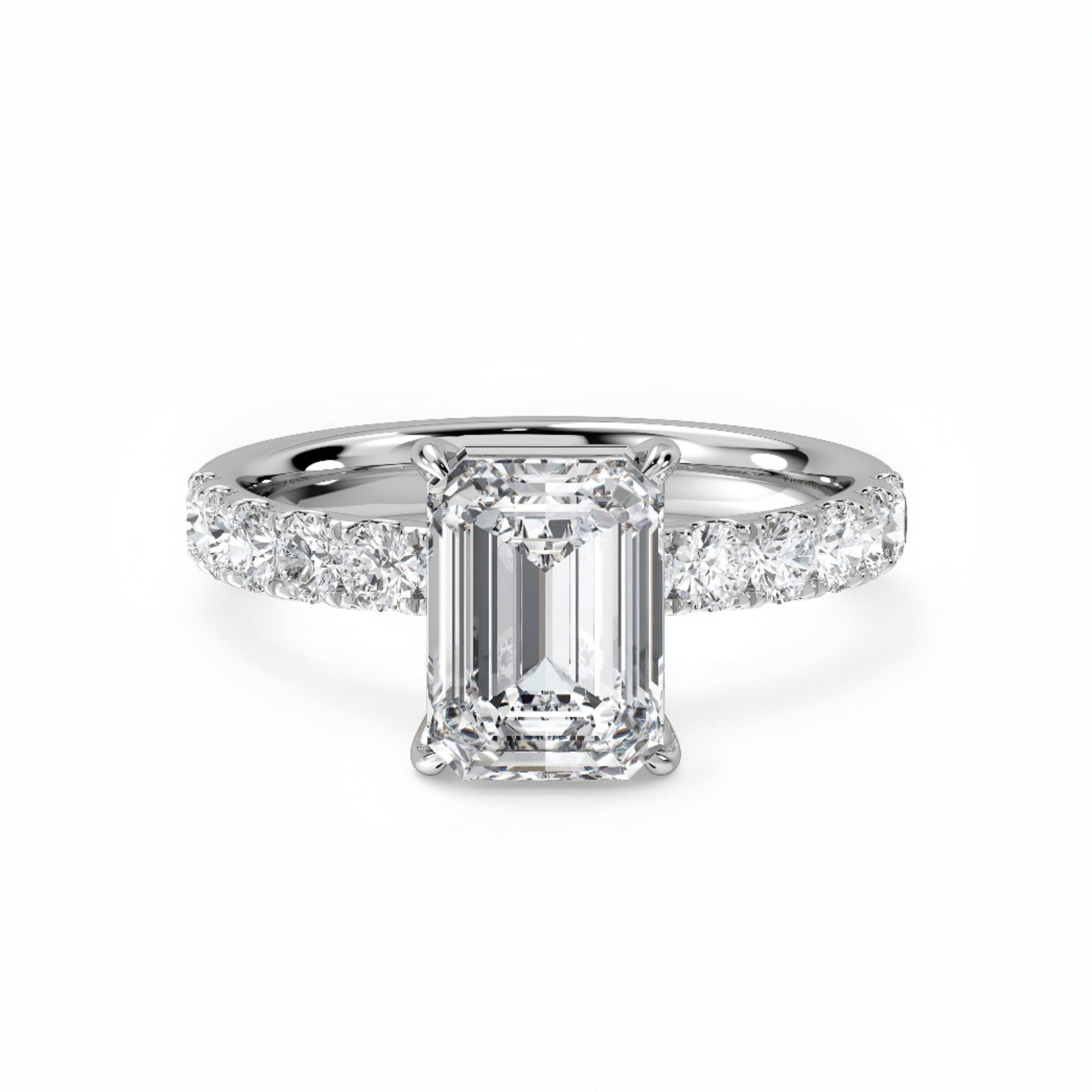 3 CT Zephyr Emerald  Cut Diamond Ring