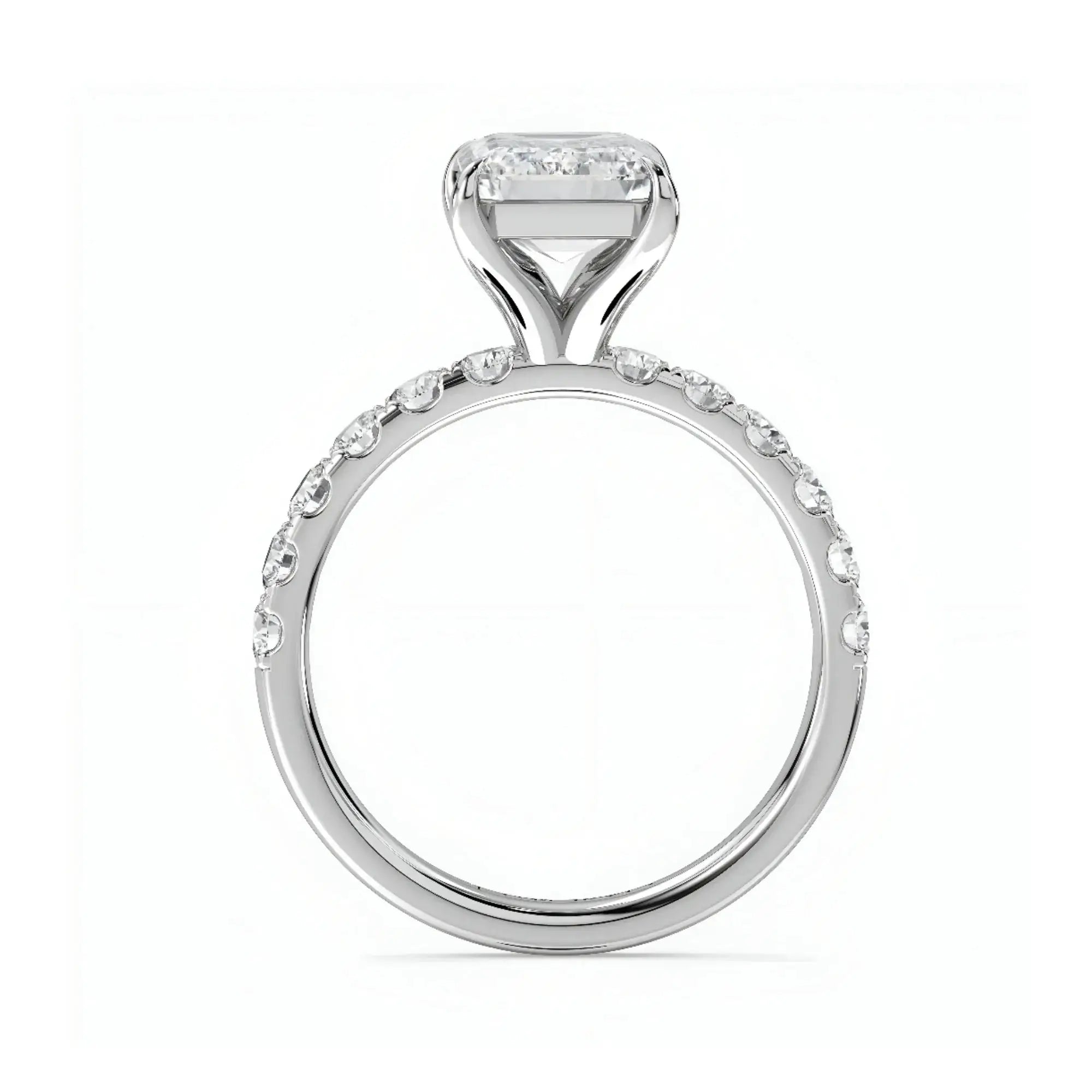 3 CT Zephyr Emerald  Cut Diamond Ring