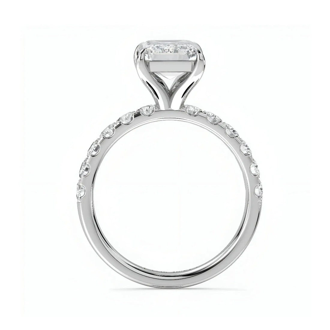 3 CT Zephyr Emerald  Cut Diamond Ring