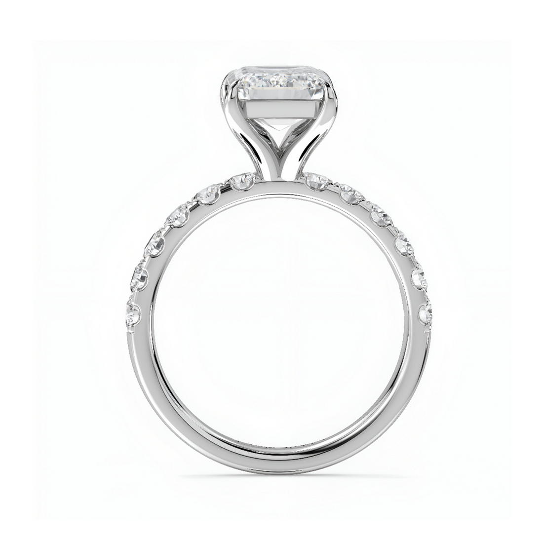 3 CT Zephyr Emerald  Cut Diamond Ring