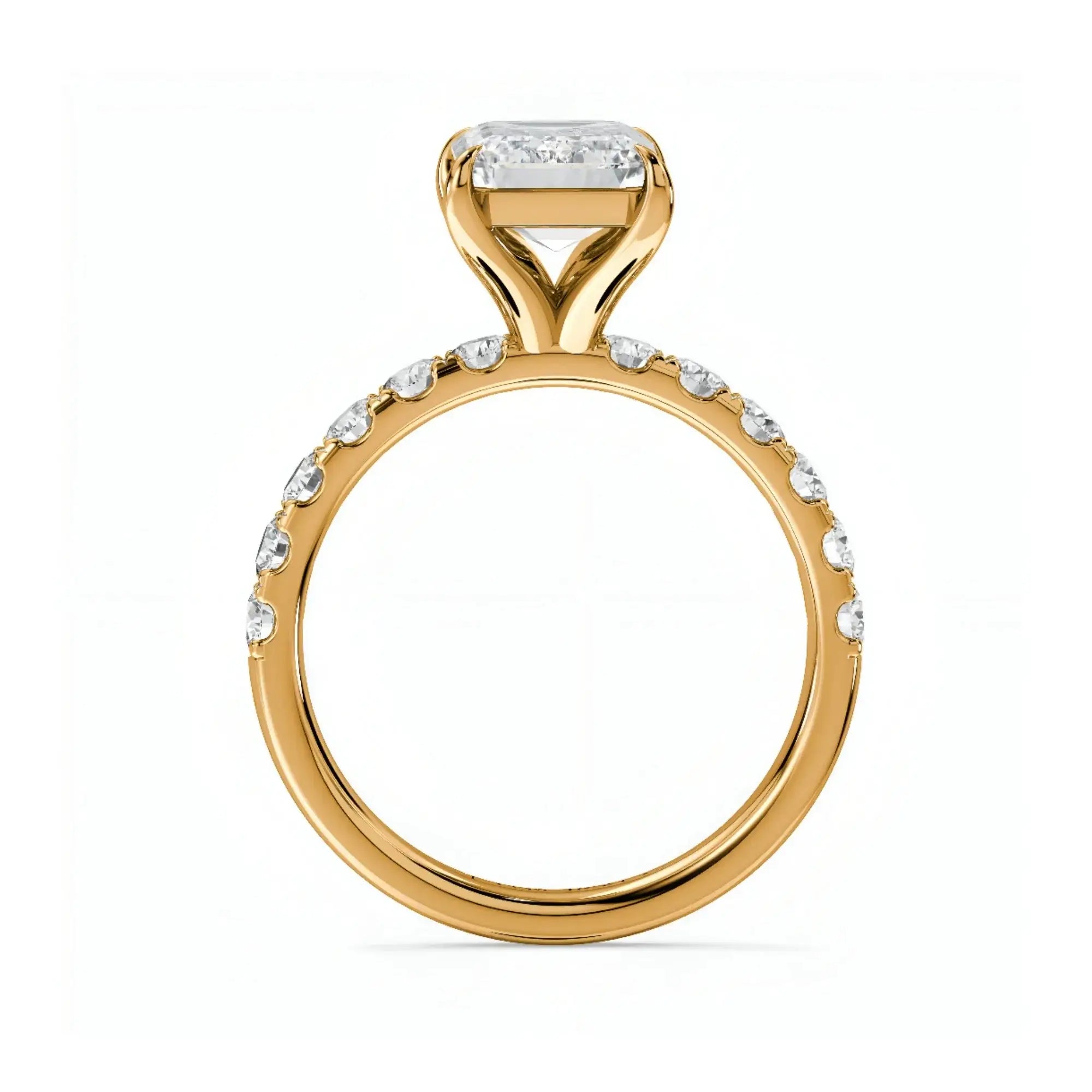 3 CT Zephyr Emerald  Cut Diamond Ring