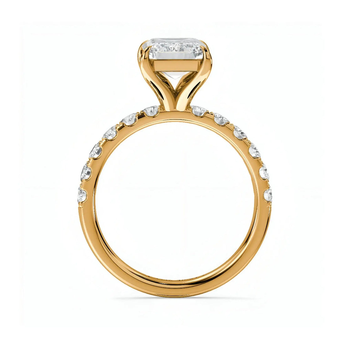 3 CT Zephyr Emerald  Cut Diamond Ring
