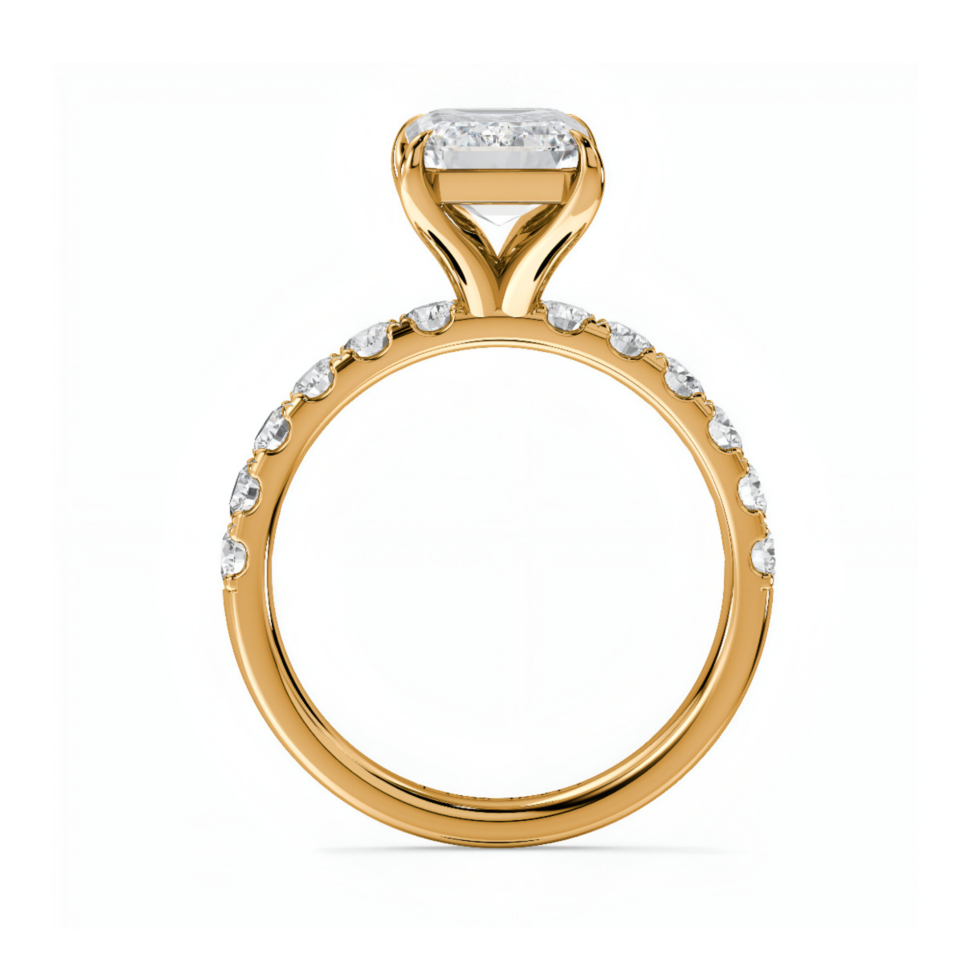 3 CT Zephyr Emerald  Cut Diamond Ring