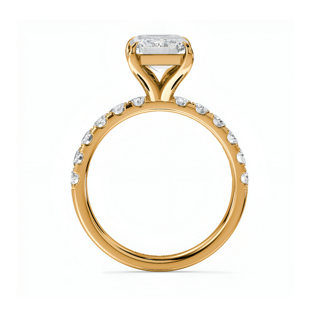 3 CT Zephyr Emerald  Cut Diamond Ring