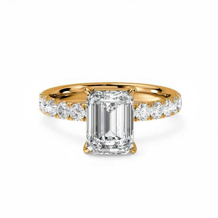 3 CT Zephyr Emerald  Cut Diamond Ring
