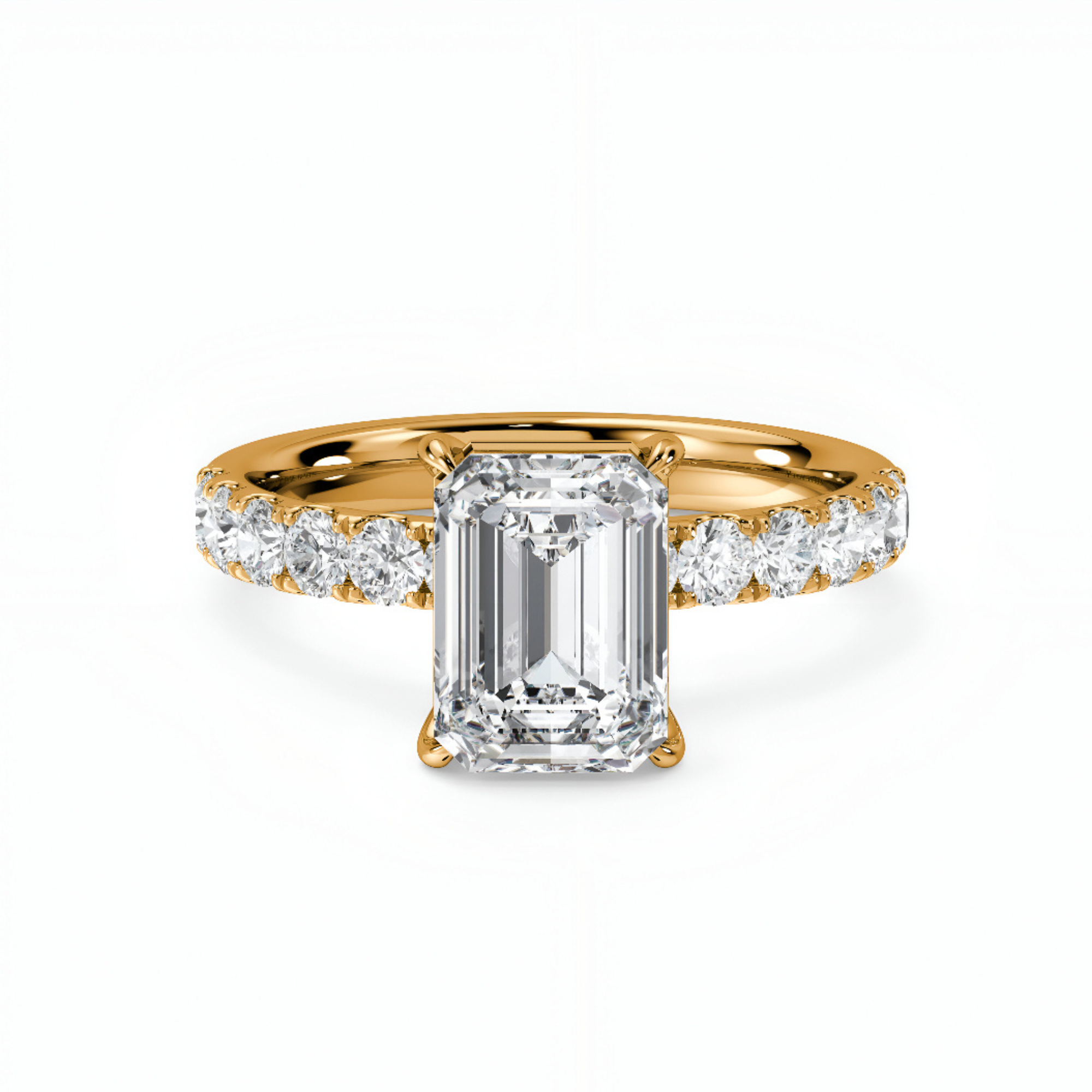3 CT Zephyr Emerald  Cut Diamond Ring