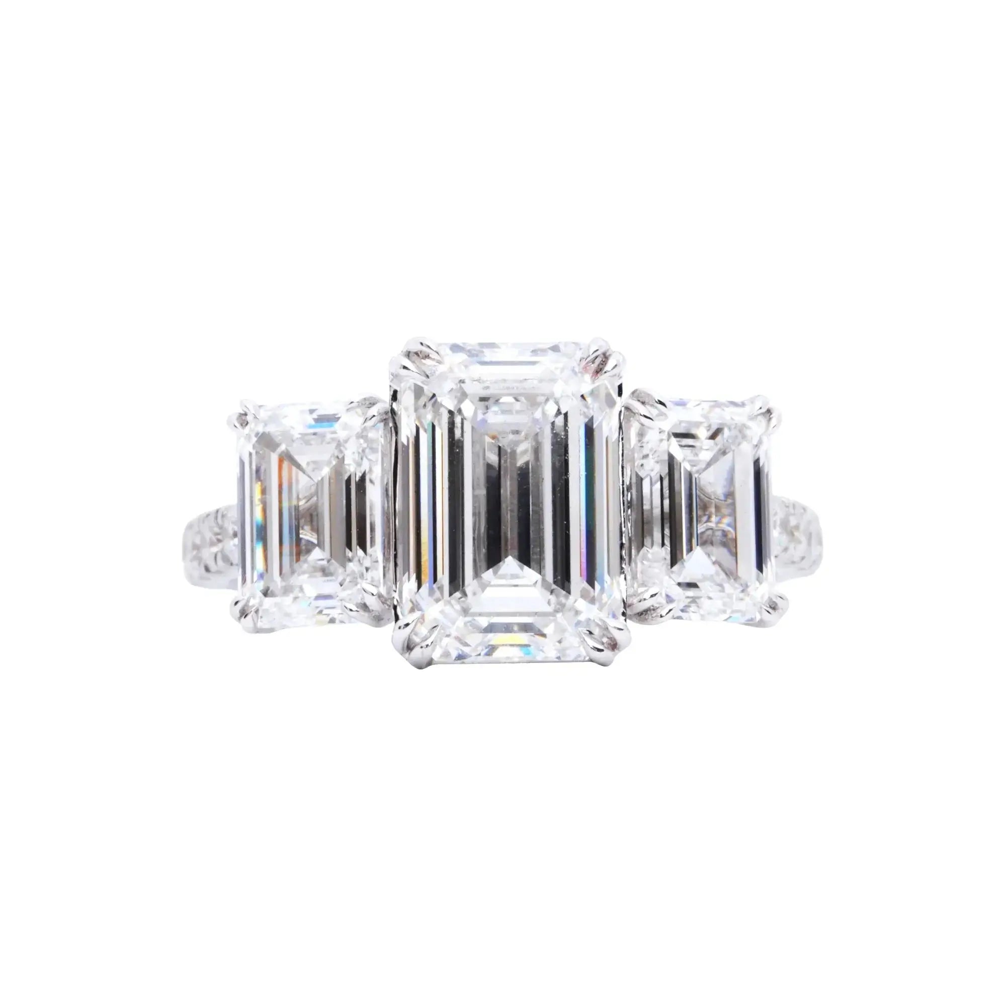 Elizabeth's Promise 5 CT Emerald Diamond Ring