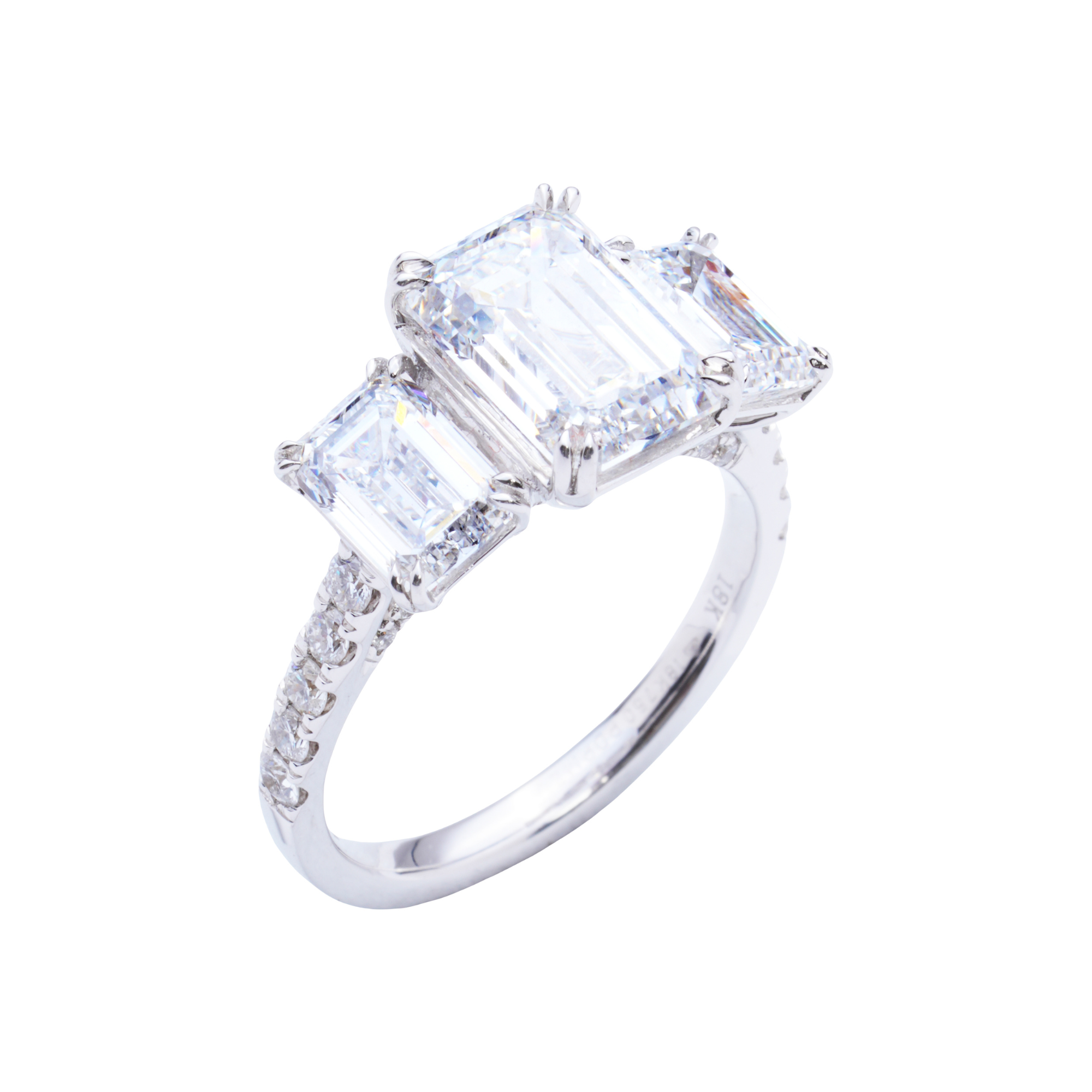 Elizabeth's Promise 5 CT Emerald Diamond Ring