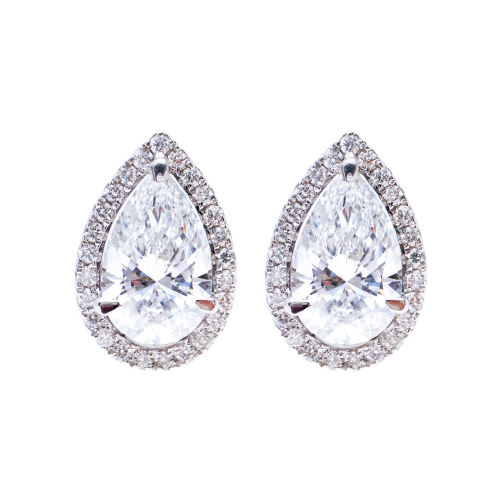 1.35 Carat Kimberly Pear Solitaire Studs