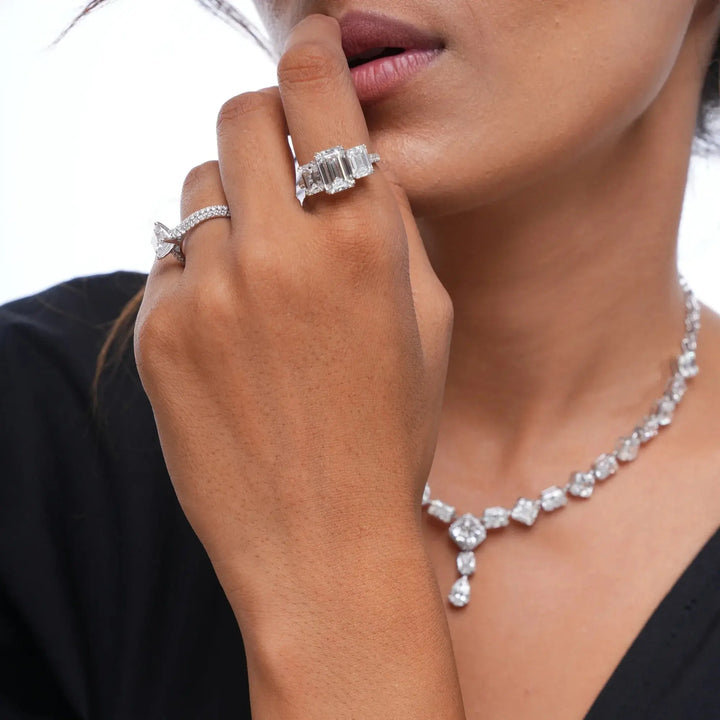 Elizabeth's Promise 5 CT Emerald Diamond Ring