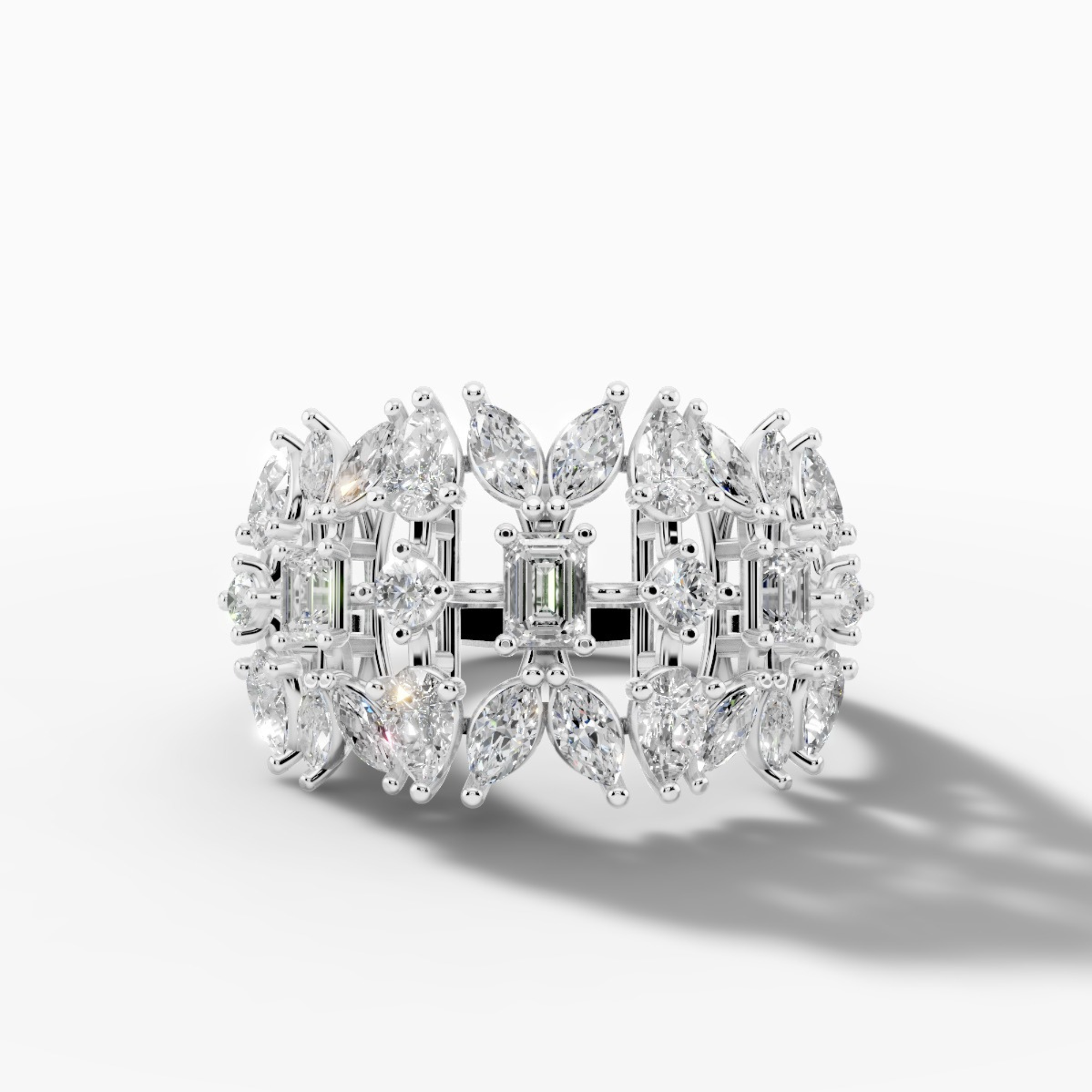 Fleur de Cristal Cocktail Ring