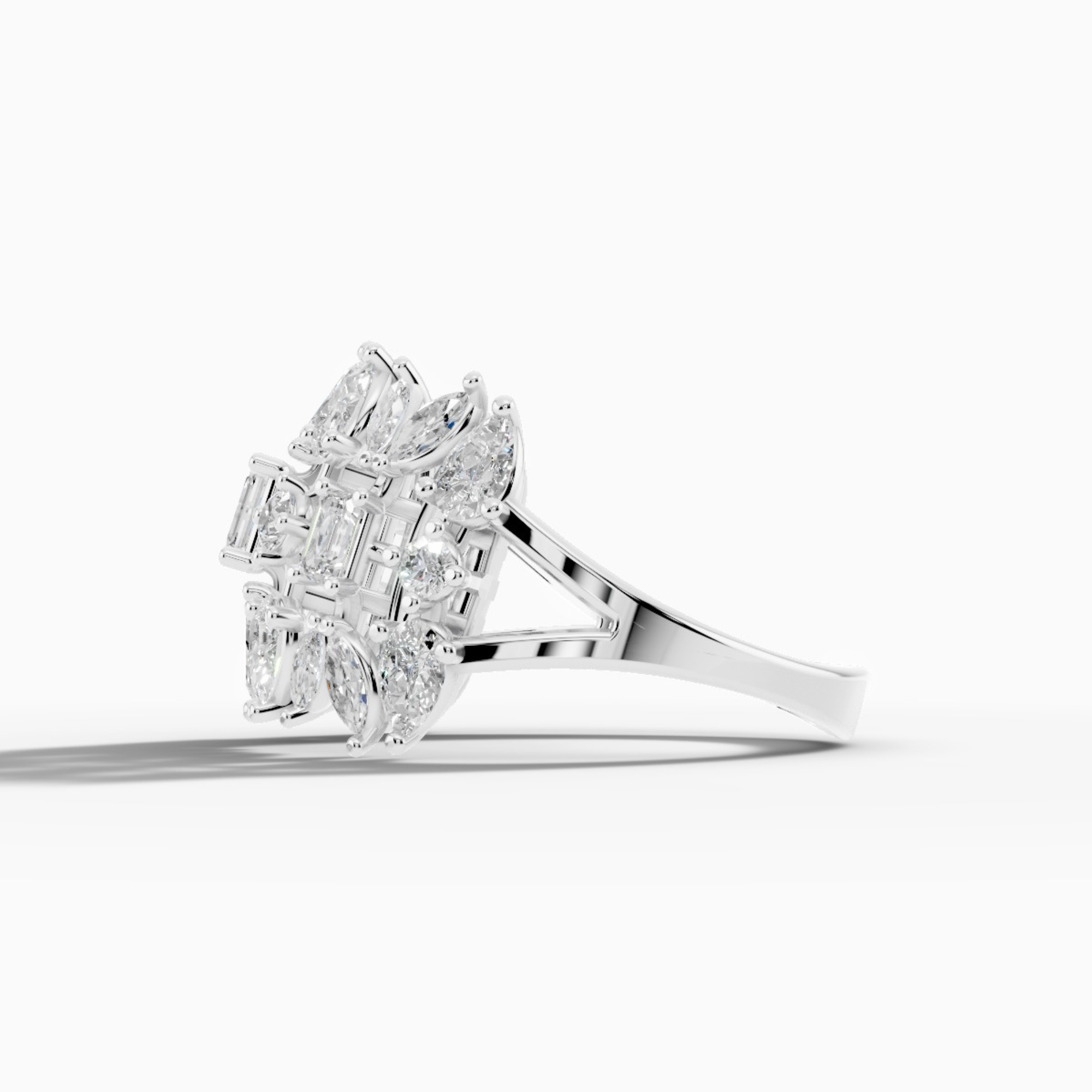 Fleur de Cristal Cocktail Ring