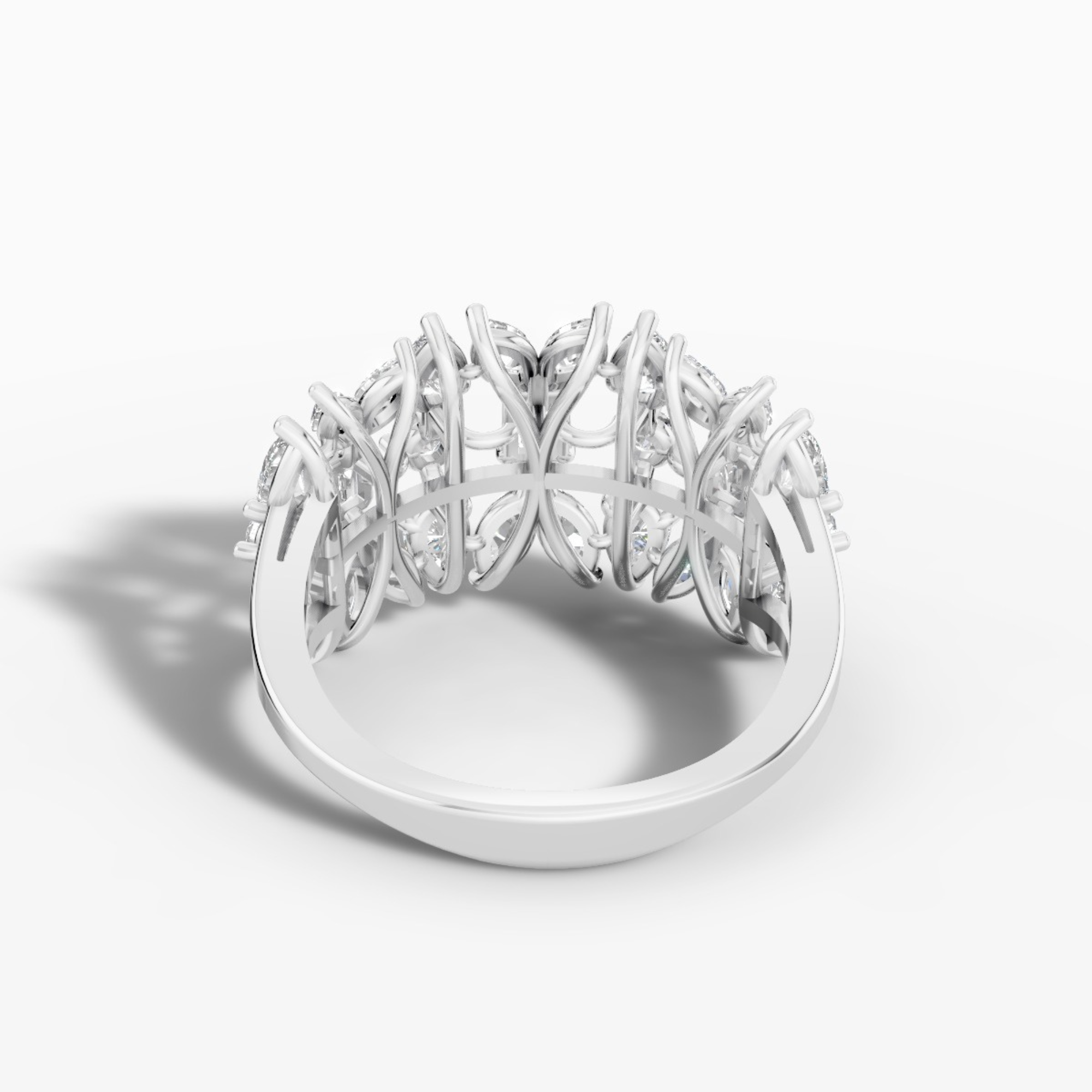 Fleur de Cristal Cocktail Ring