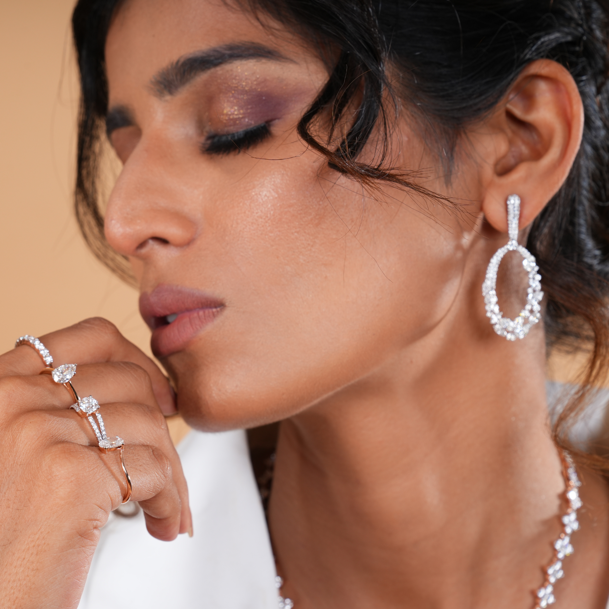 6 CT Nova Fleur Diamond Danglers