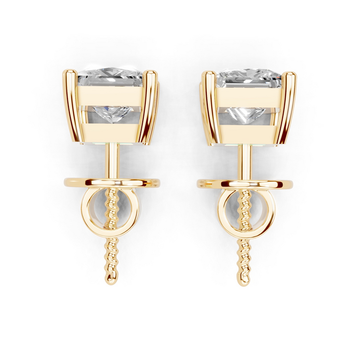 Patricia Princess Cut Diamond Studs