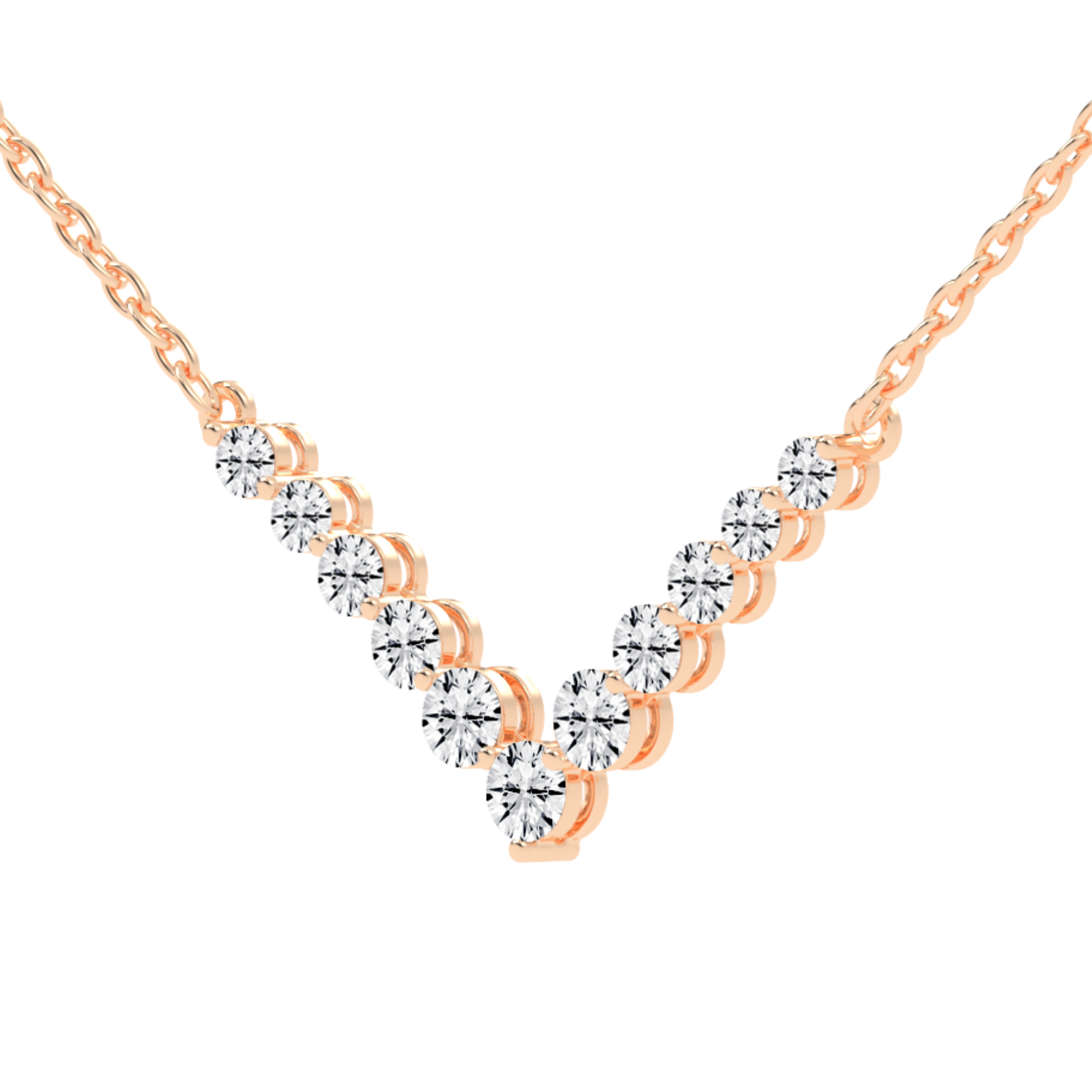 Velvet "V" Charm Diamond Pendant