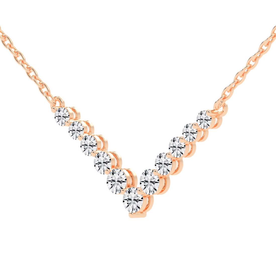 Velvet "V" Charm Diamond Pendant