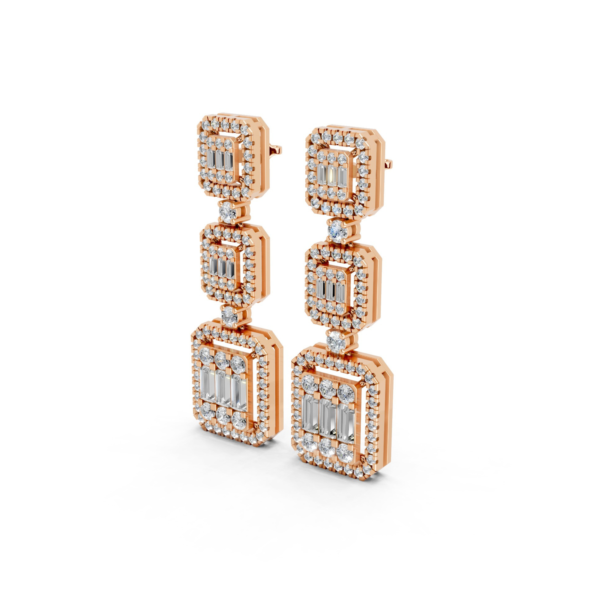 Timeless Brilliance: 3.8 Carat Diamond Danglers
