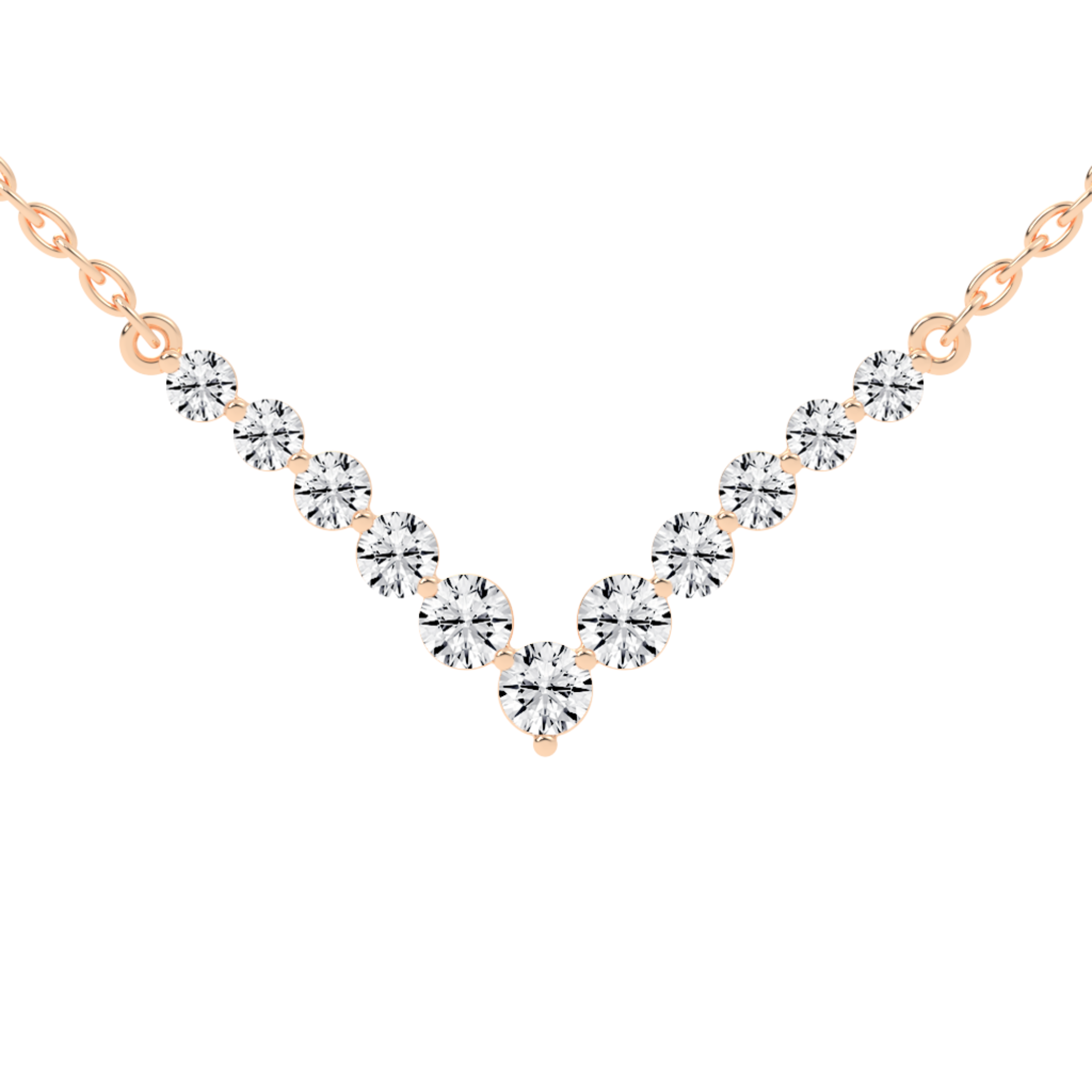 Velvet "V" Charm Diamond Pendant