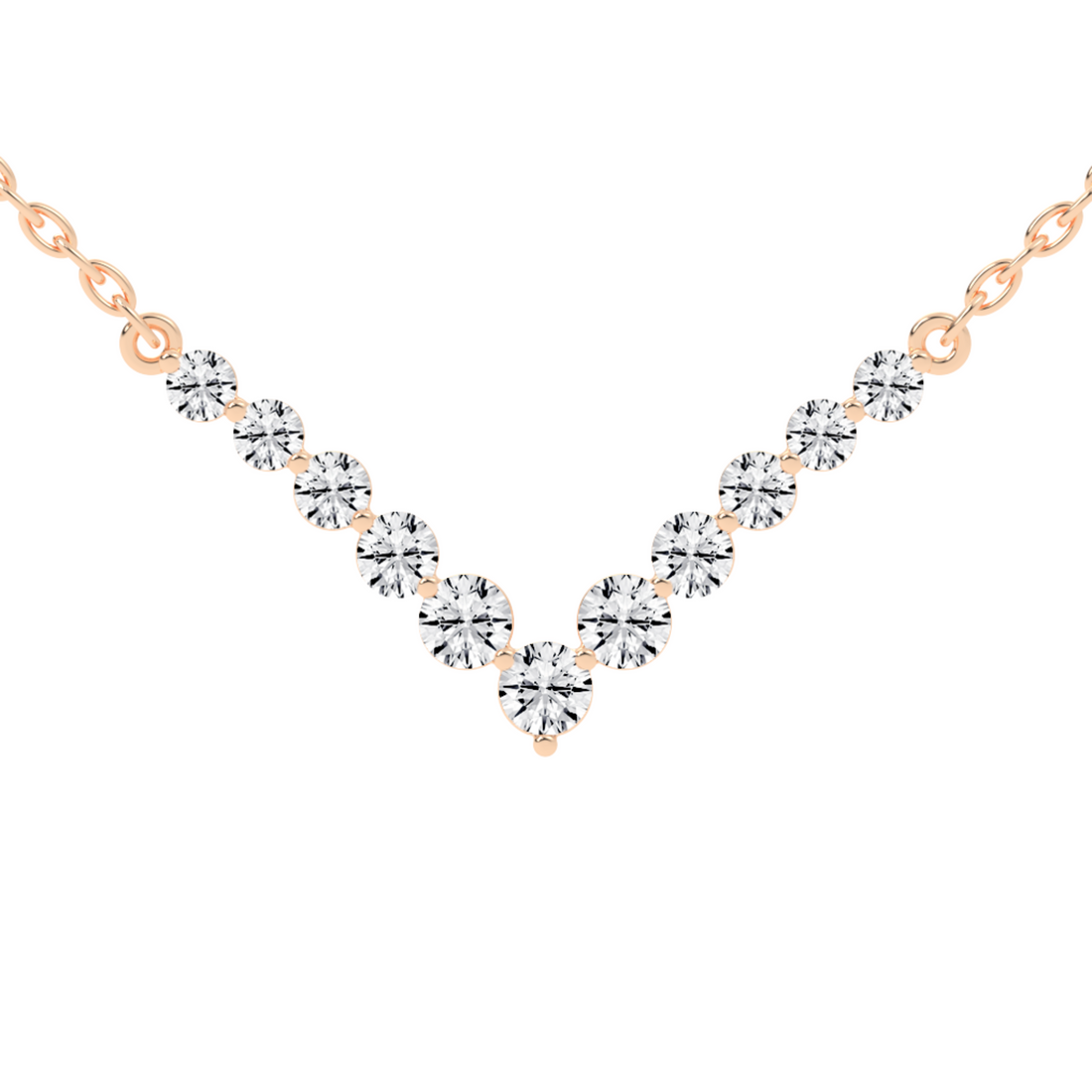 Velvet "V" Charm Diamond Pendant