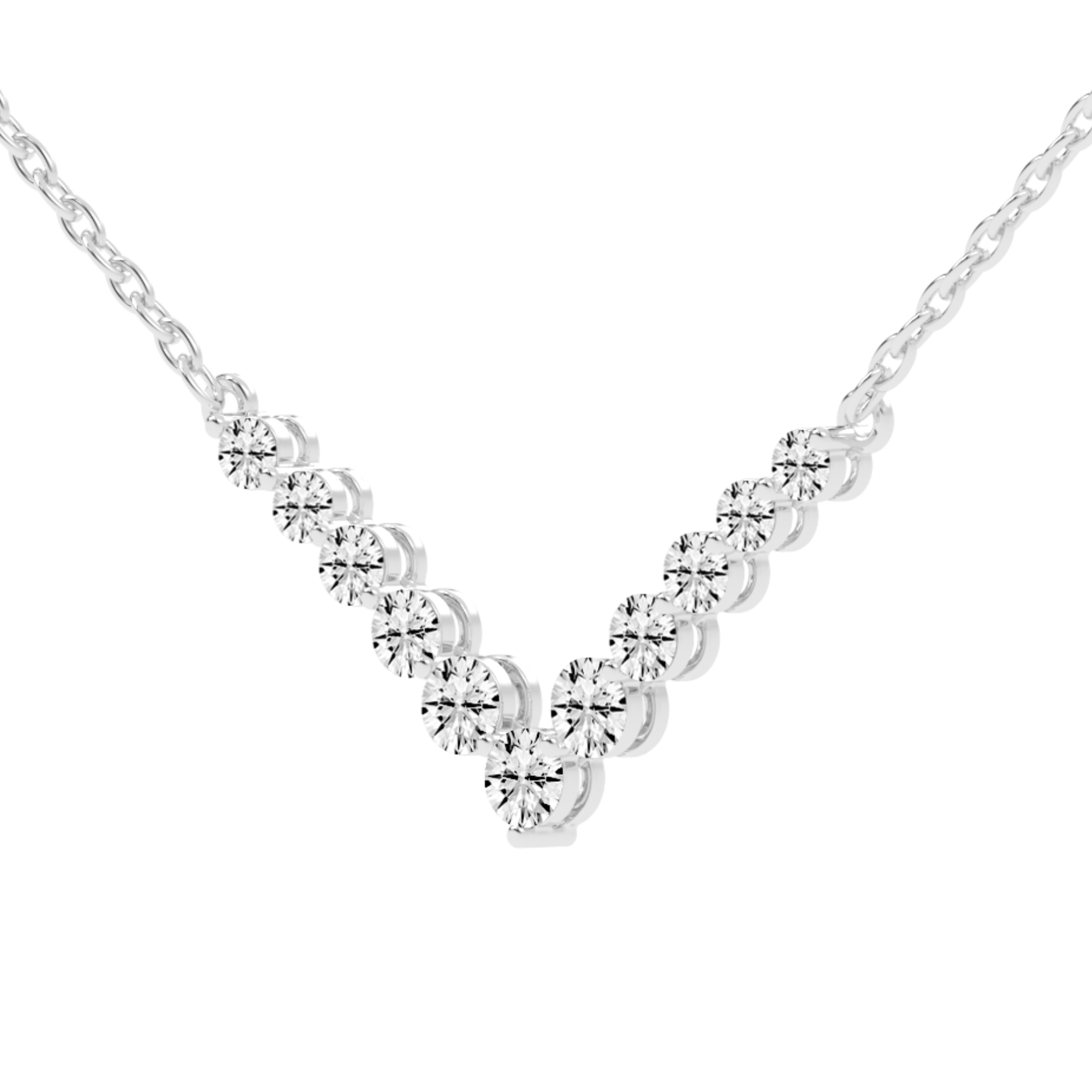 Velvet "V" Charm Diamond Pendant