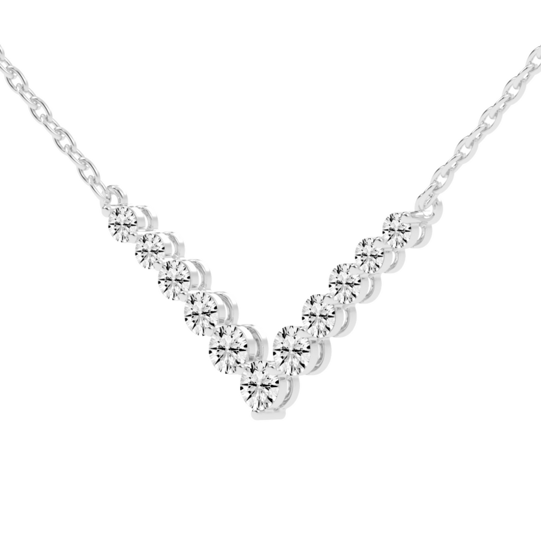 Velvet "V" Charm Diamond Pendant