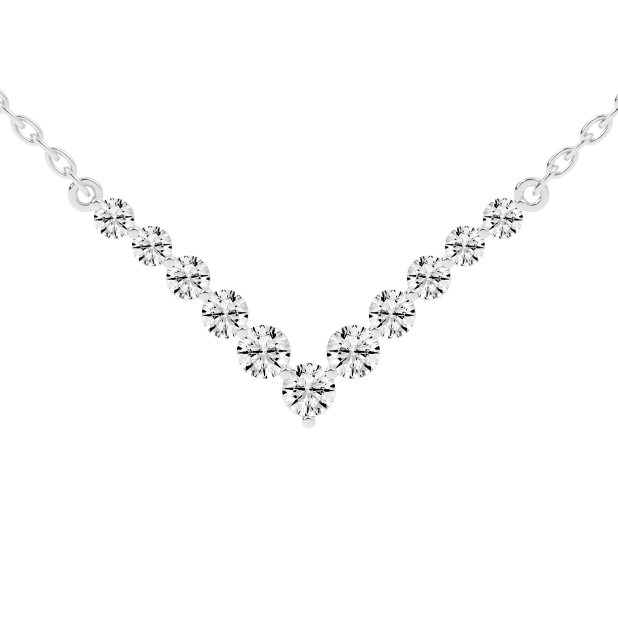 Velvet "V" Charm Diamond Pendant