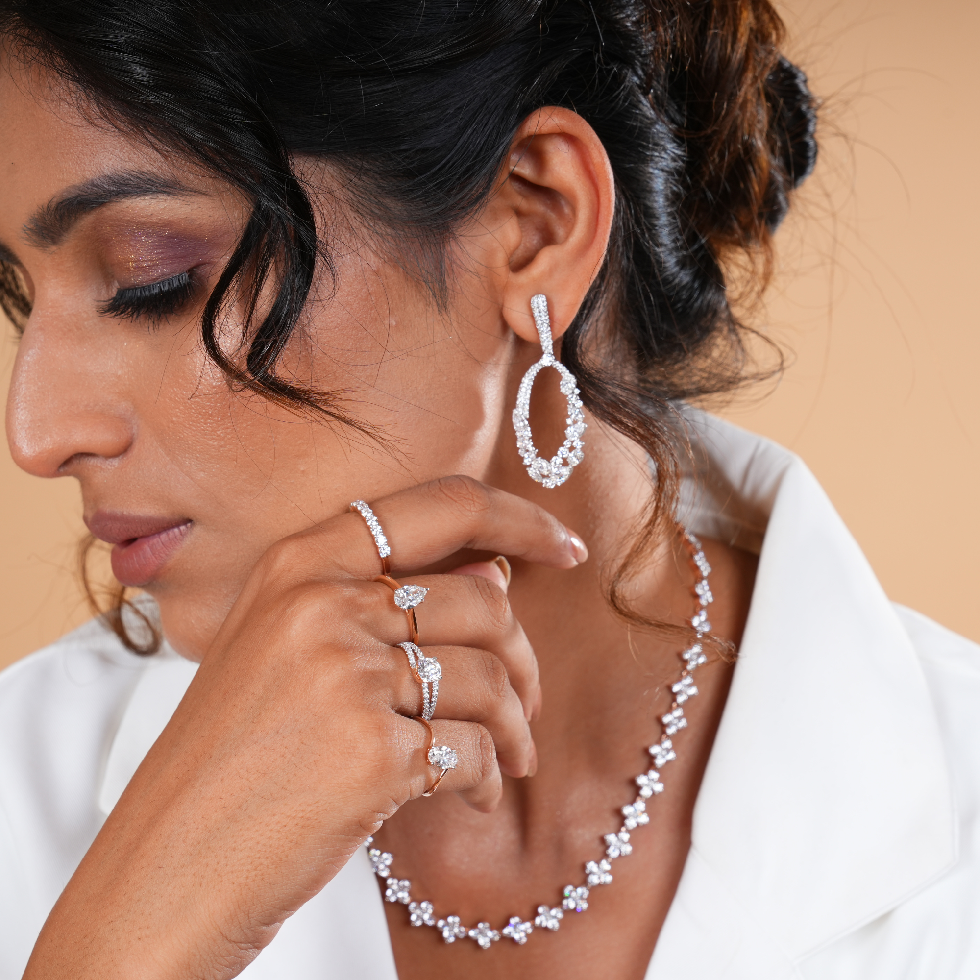 1 CT Eternal Pear Diamond Engagement Ring