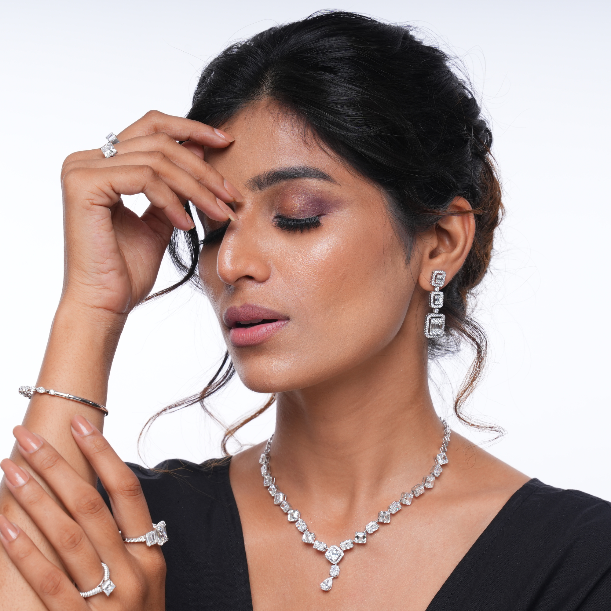 Timeless Brilliance: 3.8 Carat Diamond Danglers