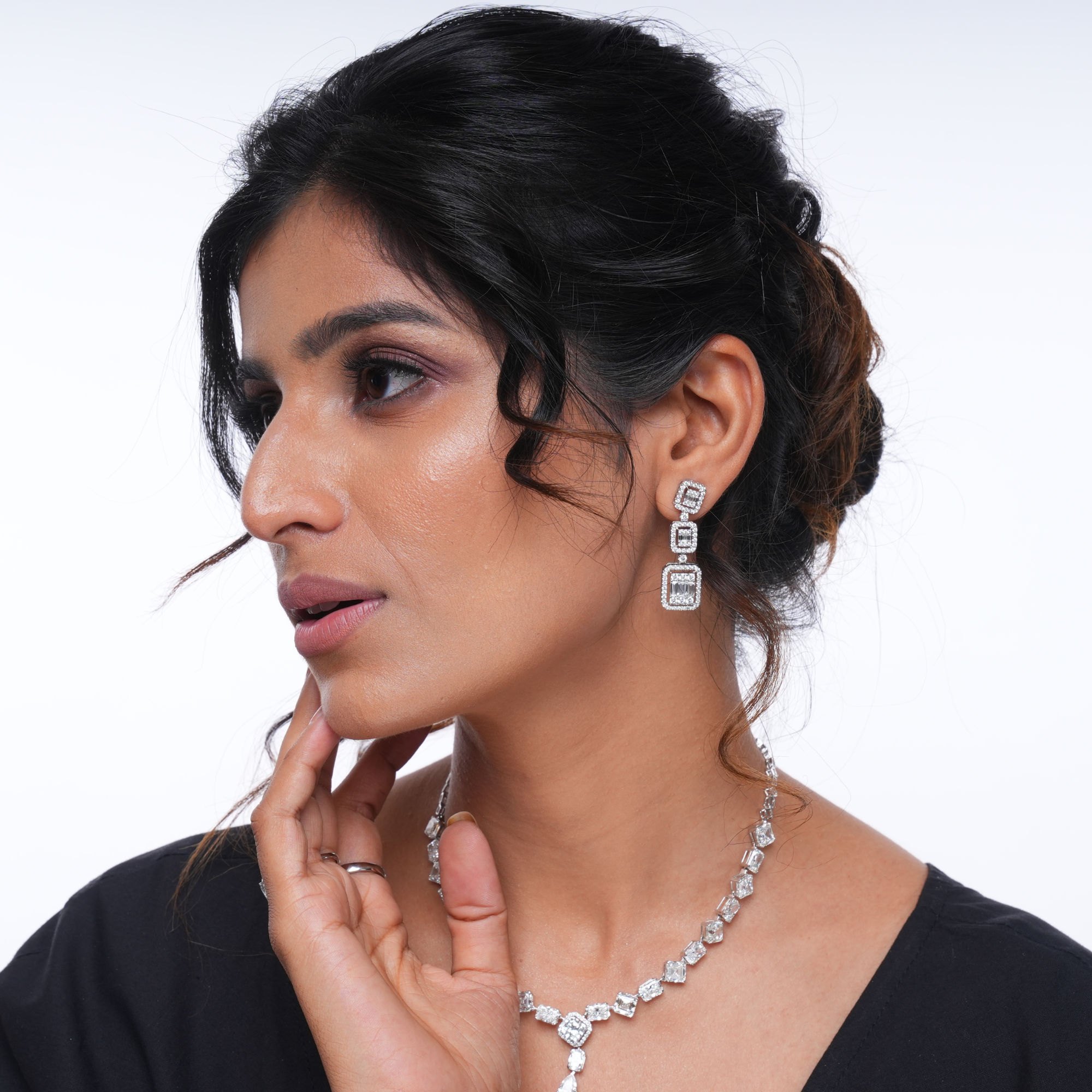 Timeless Brilliance: 3.8 Carat Diamond Danglers