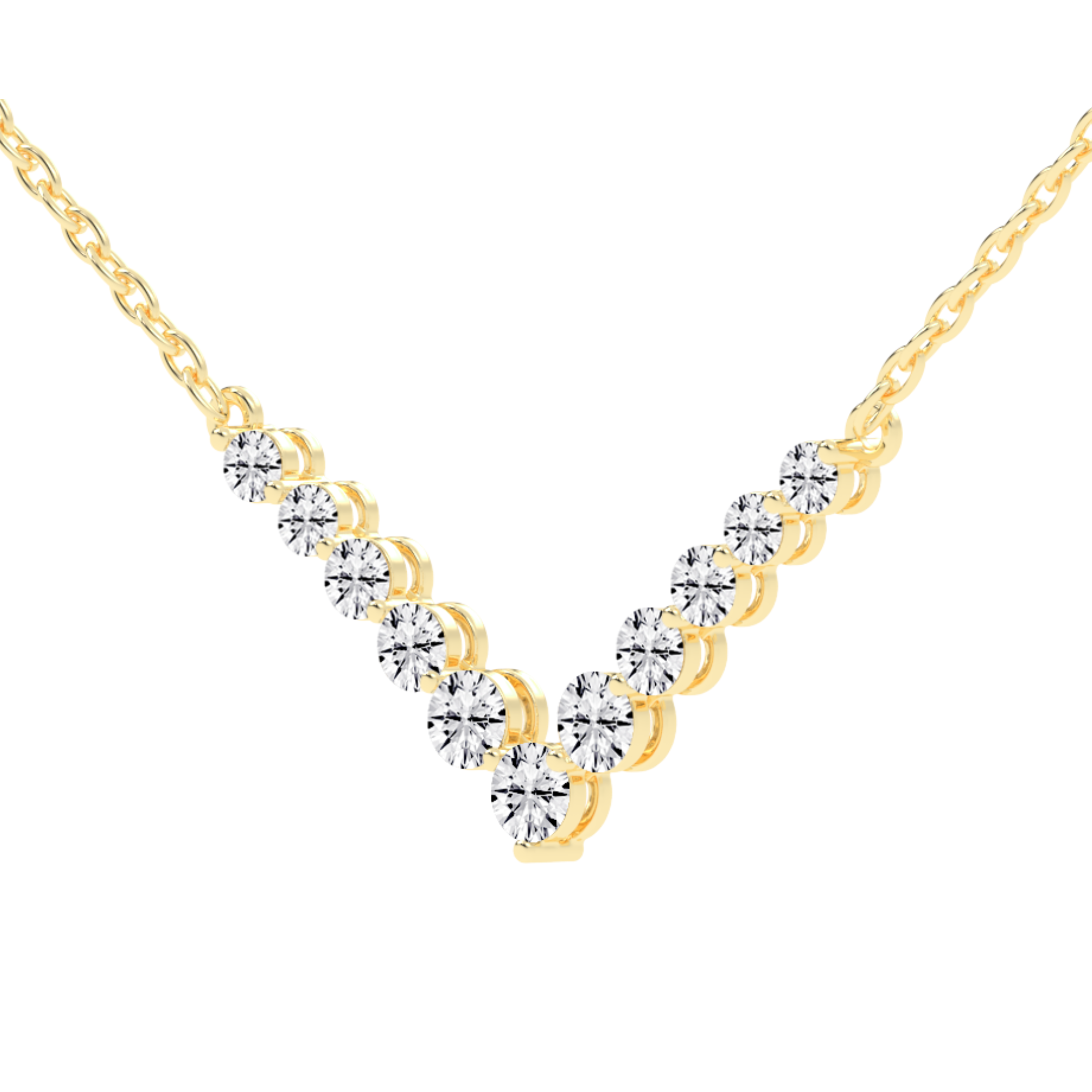 Velvet "V" Charm Diamond Pendant