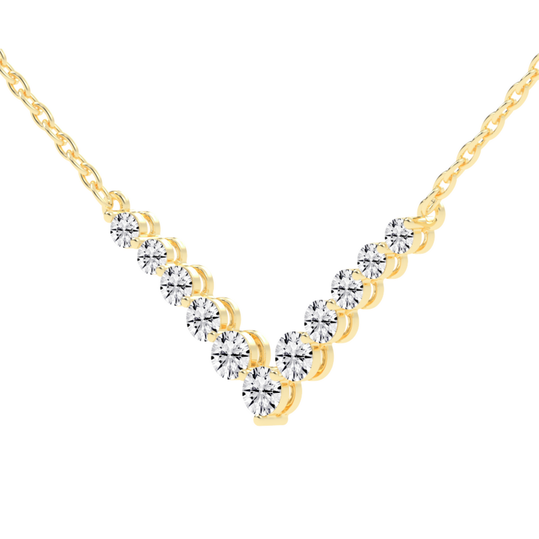 Velvet "V" Charm Diamond Pendant